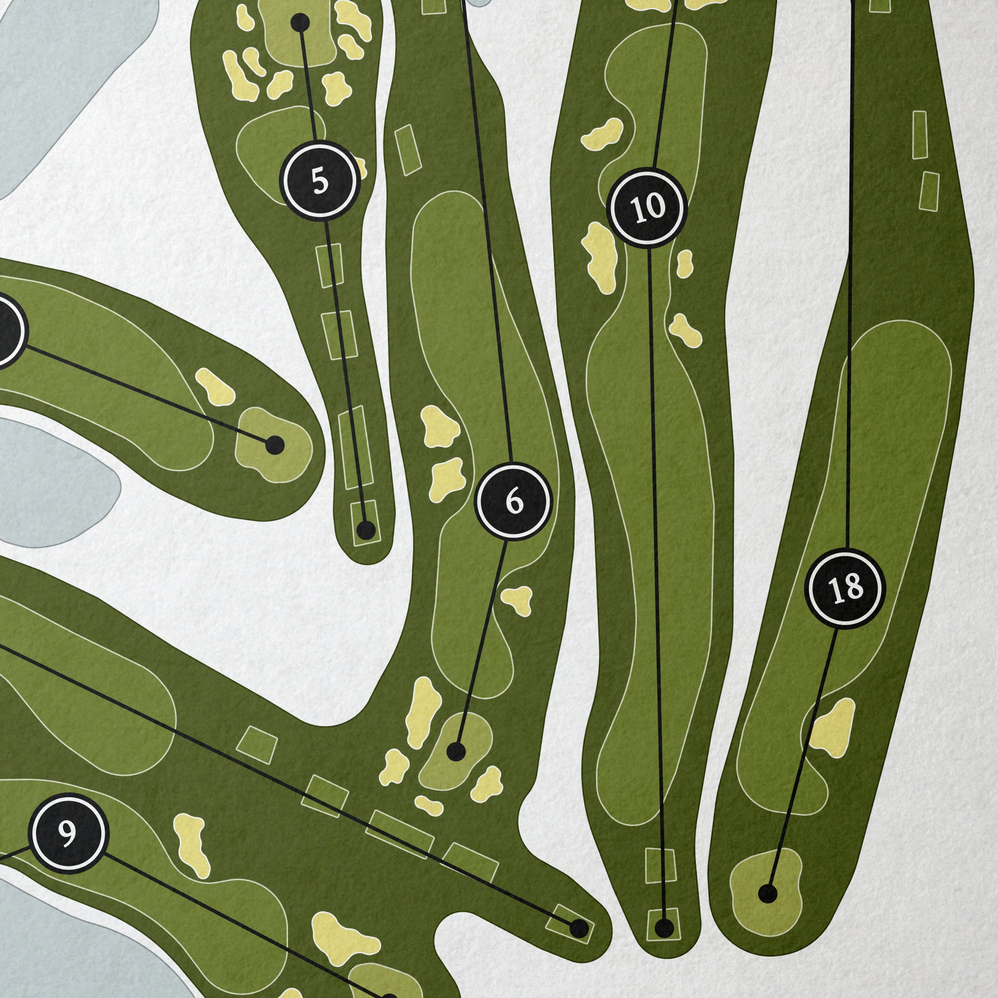 Interlachen Country Club | Golf Course Map | Close Up 