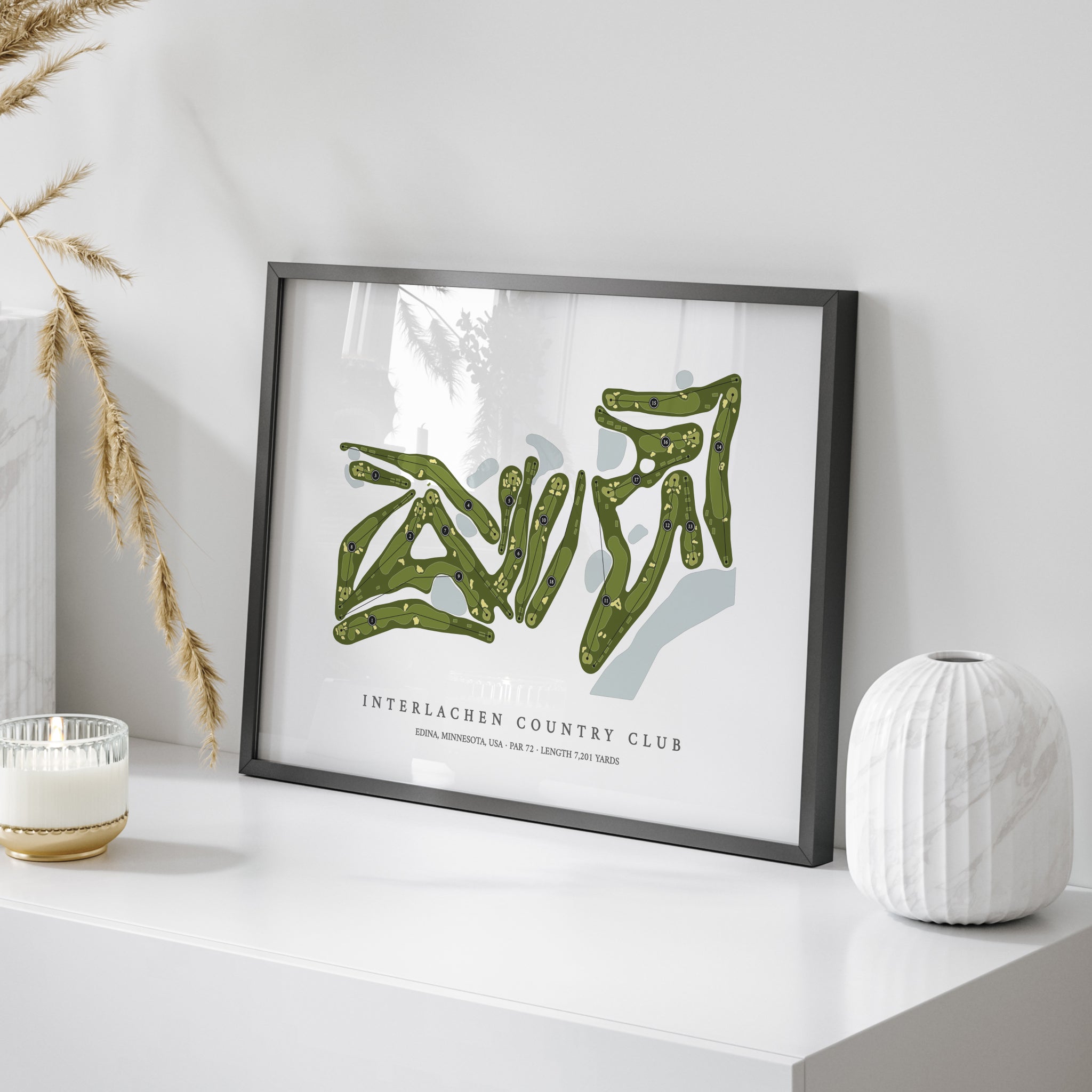 Interlachen Country Club | Golf Course Map | On Table 