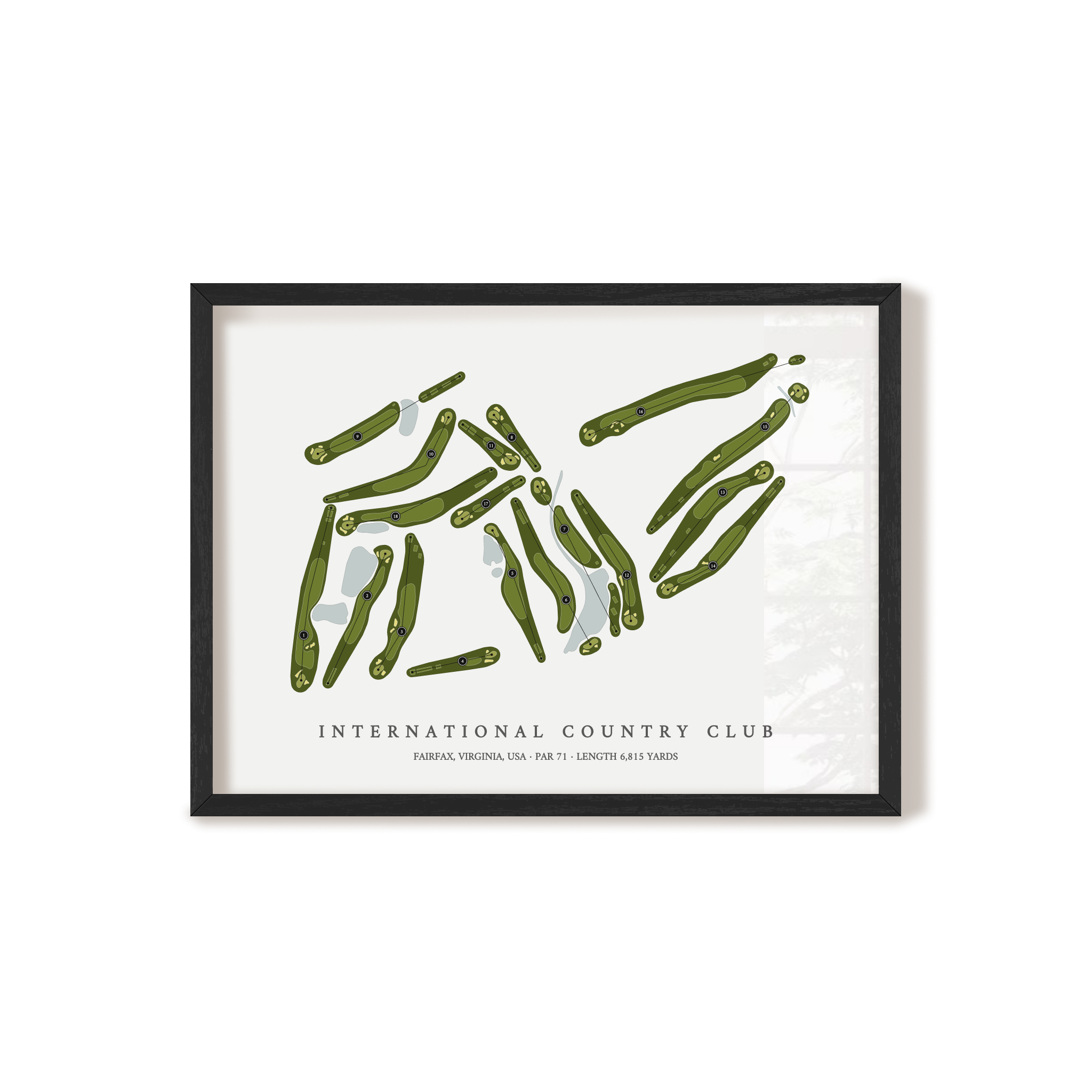 International Country Club | Golf Course Print | Black Frame