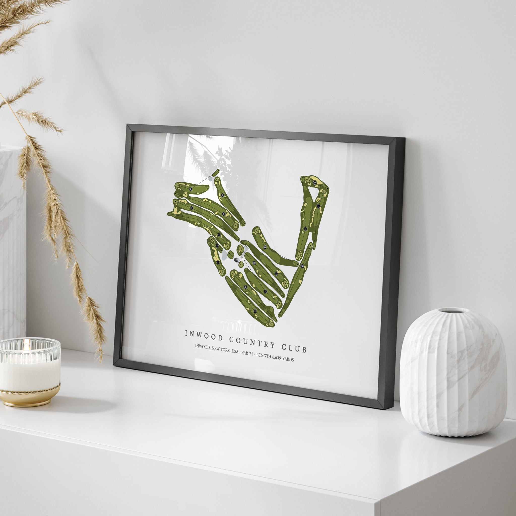 Inwood Country Club | Golf Course Map | On Table 