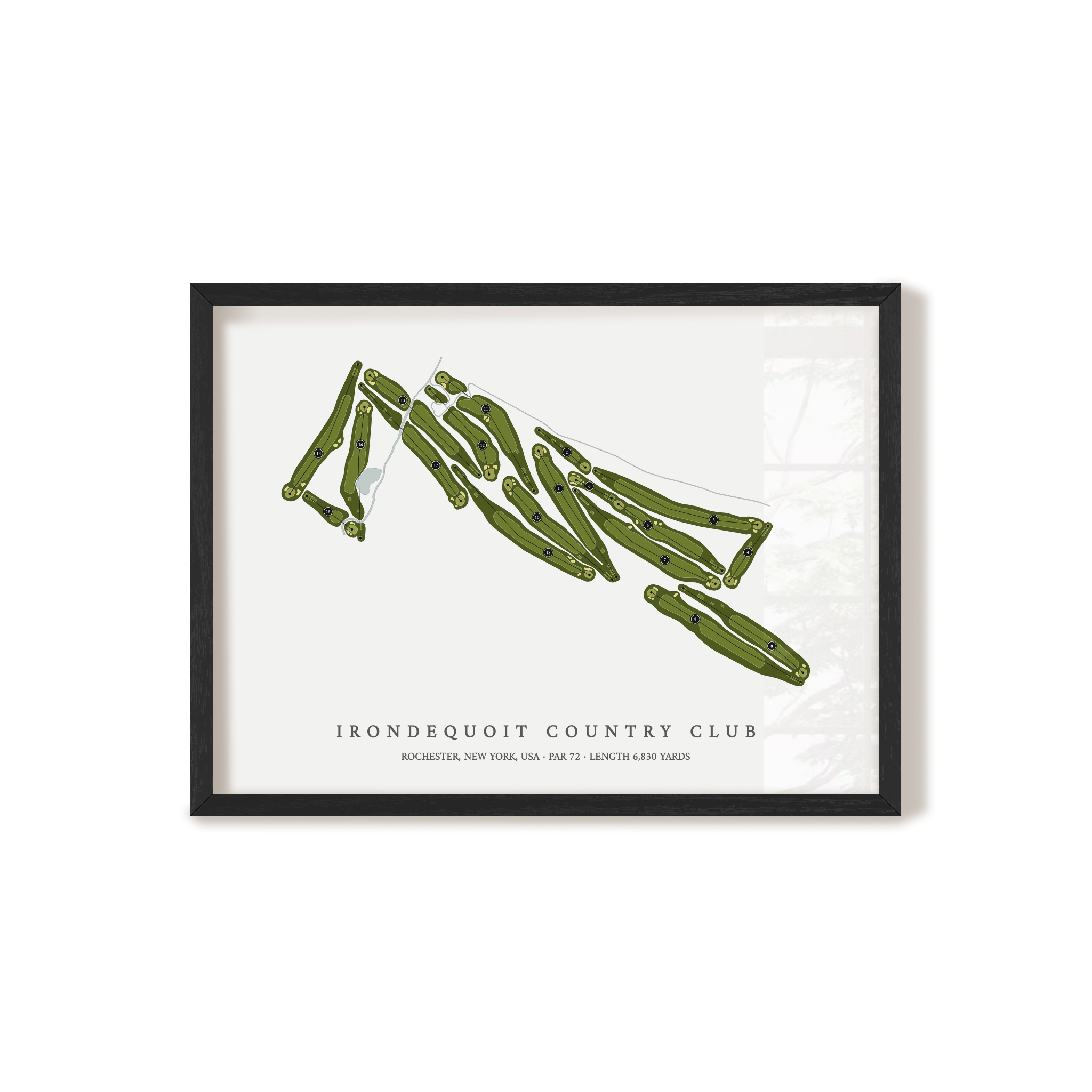Irondequoit Country Club | Golf Course Print | Black Frame 