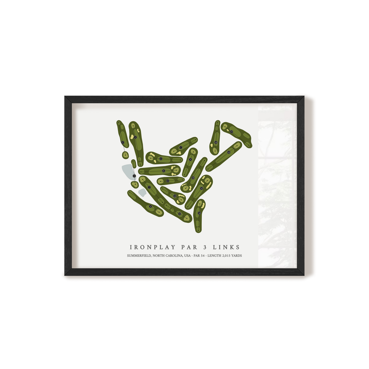 Ironplay Par 3 Links | Golf Course Map | Black Frame