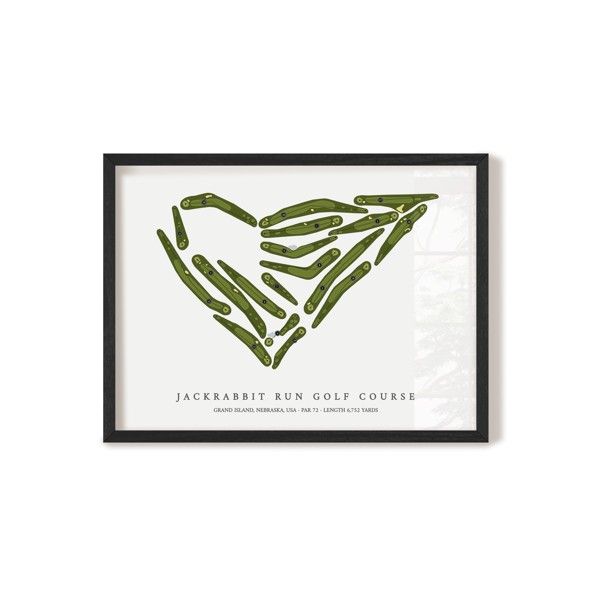 Jackrabbit Run Golf Course | Golf Course Map | Black+Frame 