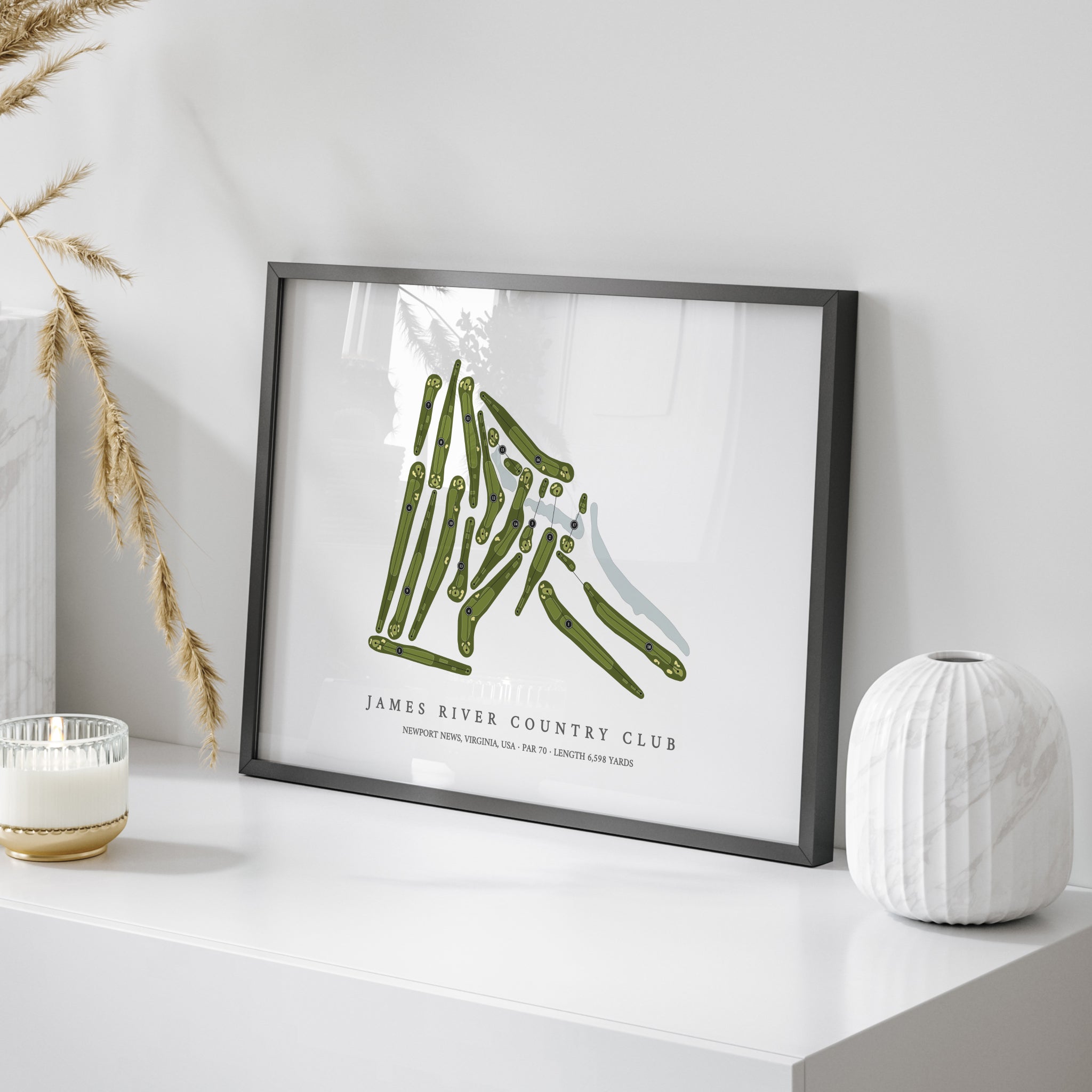 James River Country Club | Golf Course Map | On Table 