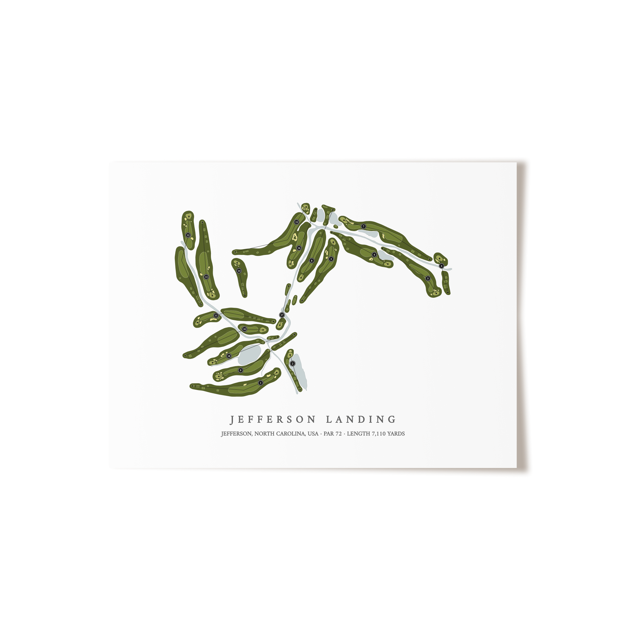 Jefferson Landing | Golf Course Map | Unframed 