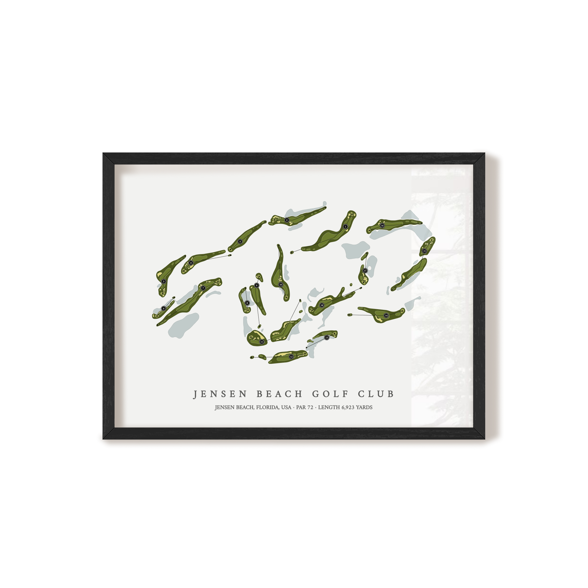 Jensen Beach Golf Club | Golf Course Map | Black+Frame 