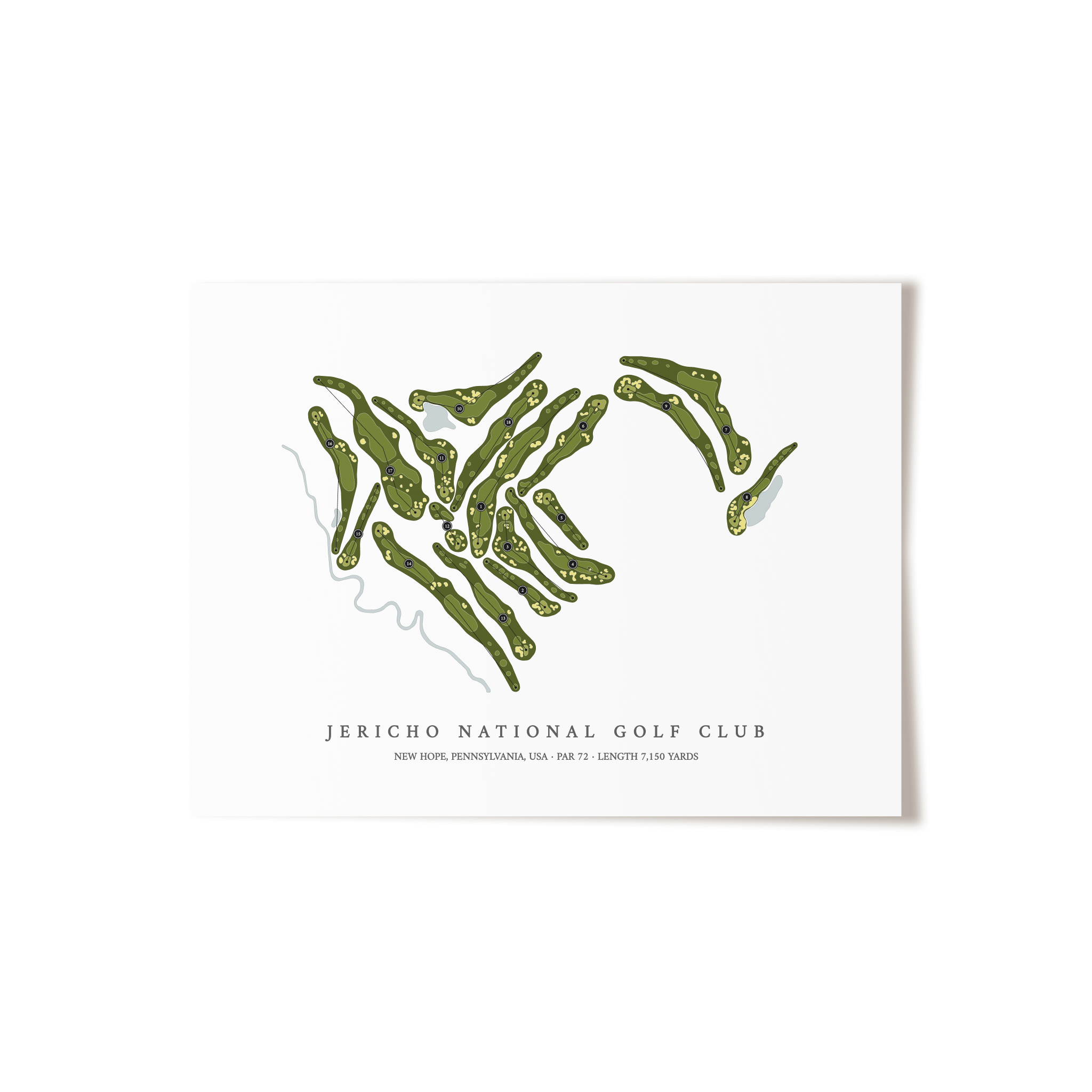 Jericho National Golf Club | Golf Course Print | Unframed