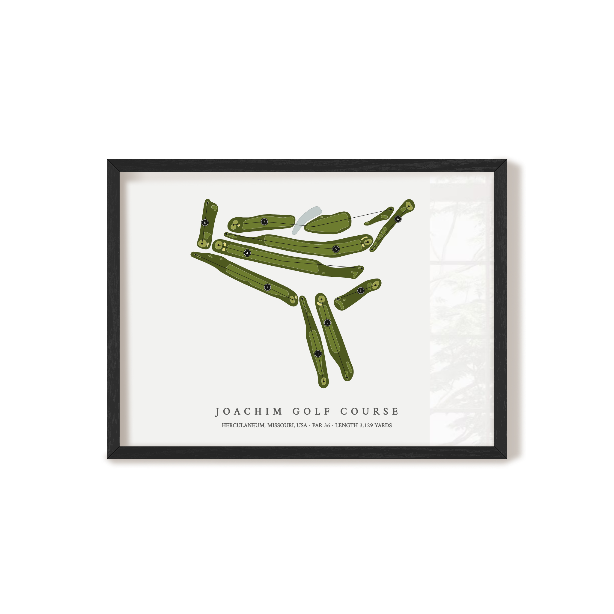 Joachim Golf Course | Golf Course Map | Black Frame 