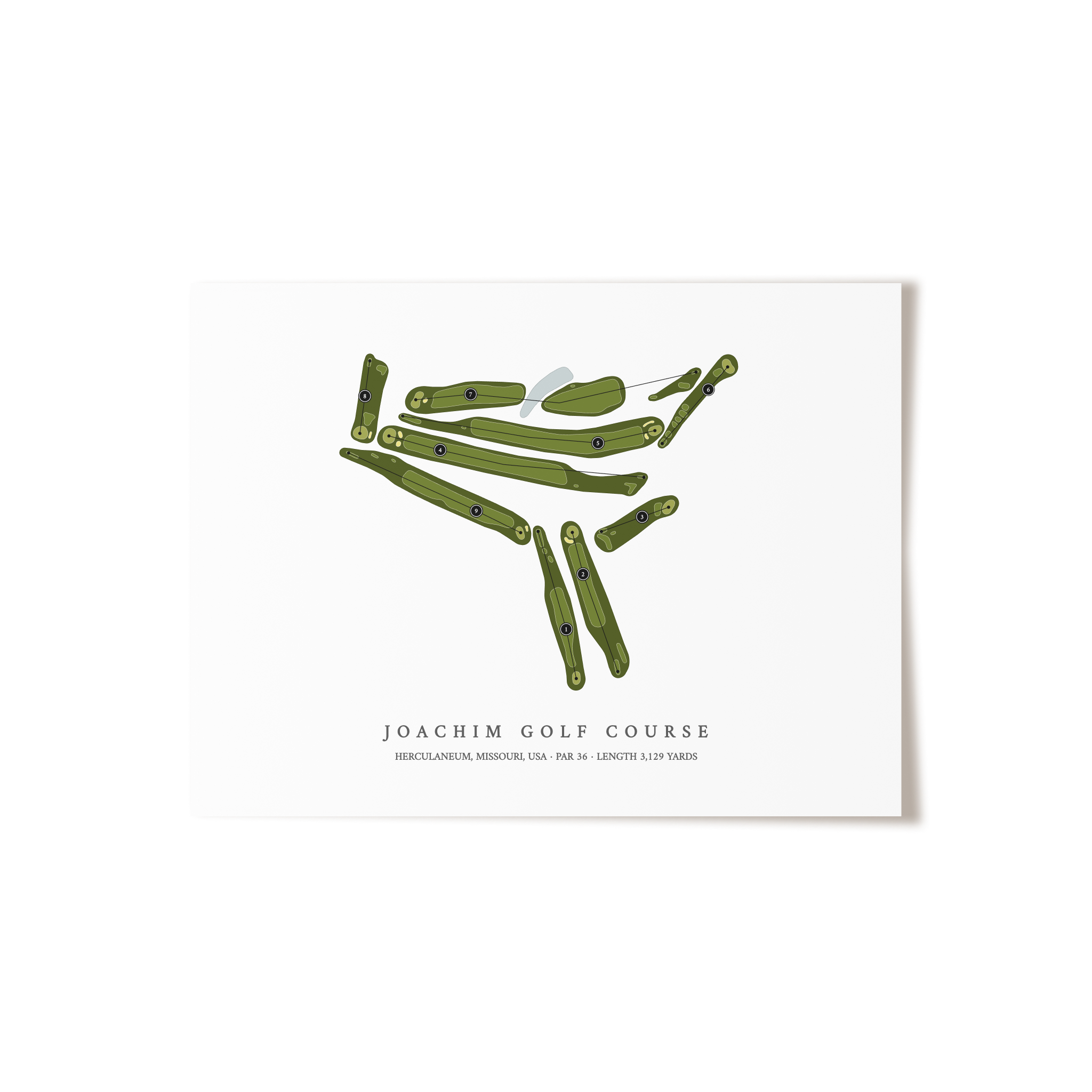 Joachim Golf Course | Golf Course Map | Unframed 