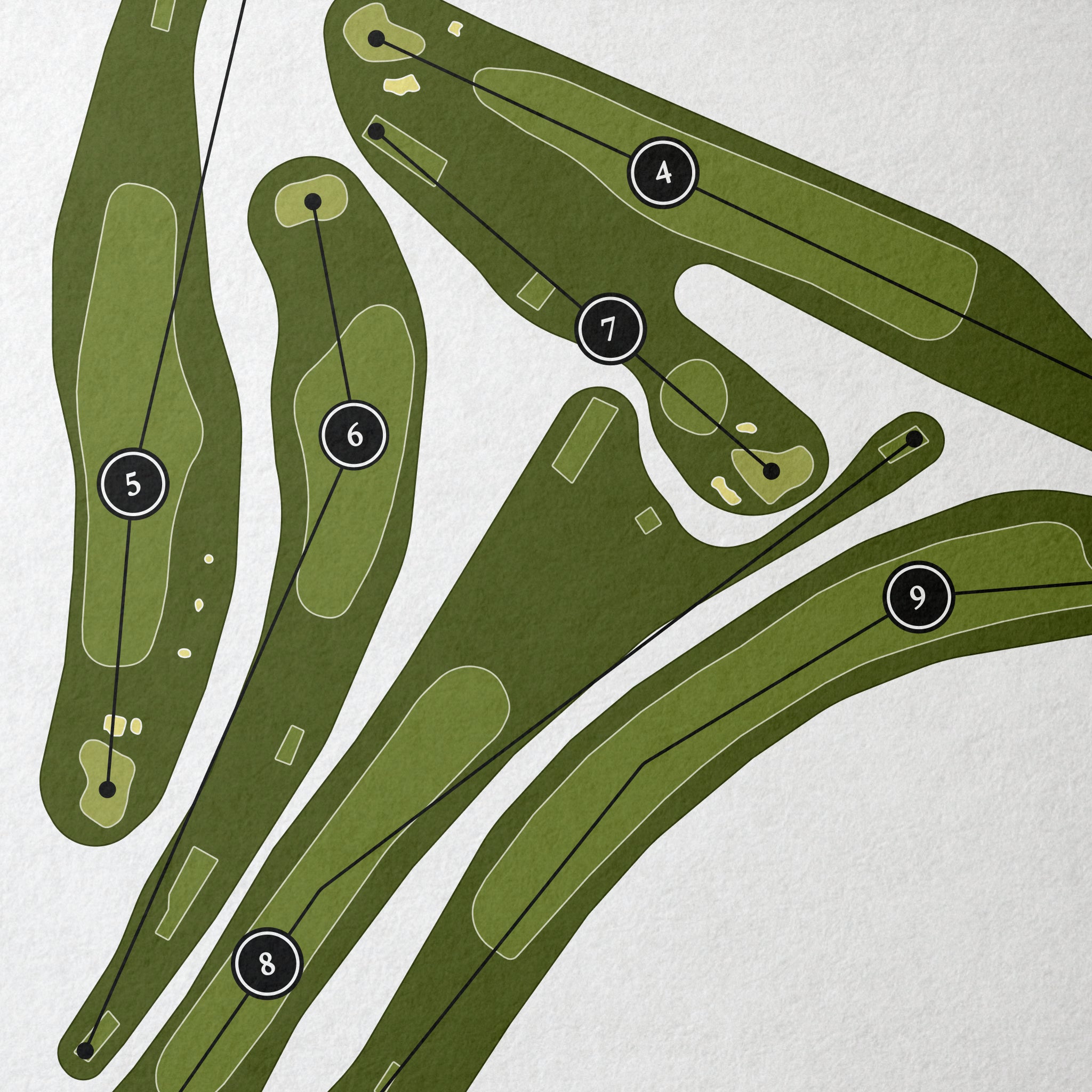 Johnson City Country Club | Golf Course Print | Close Up
