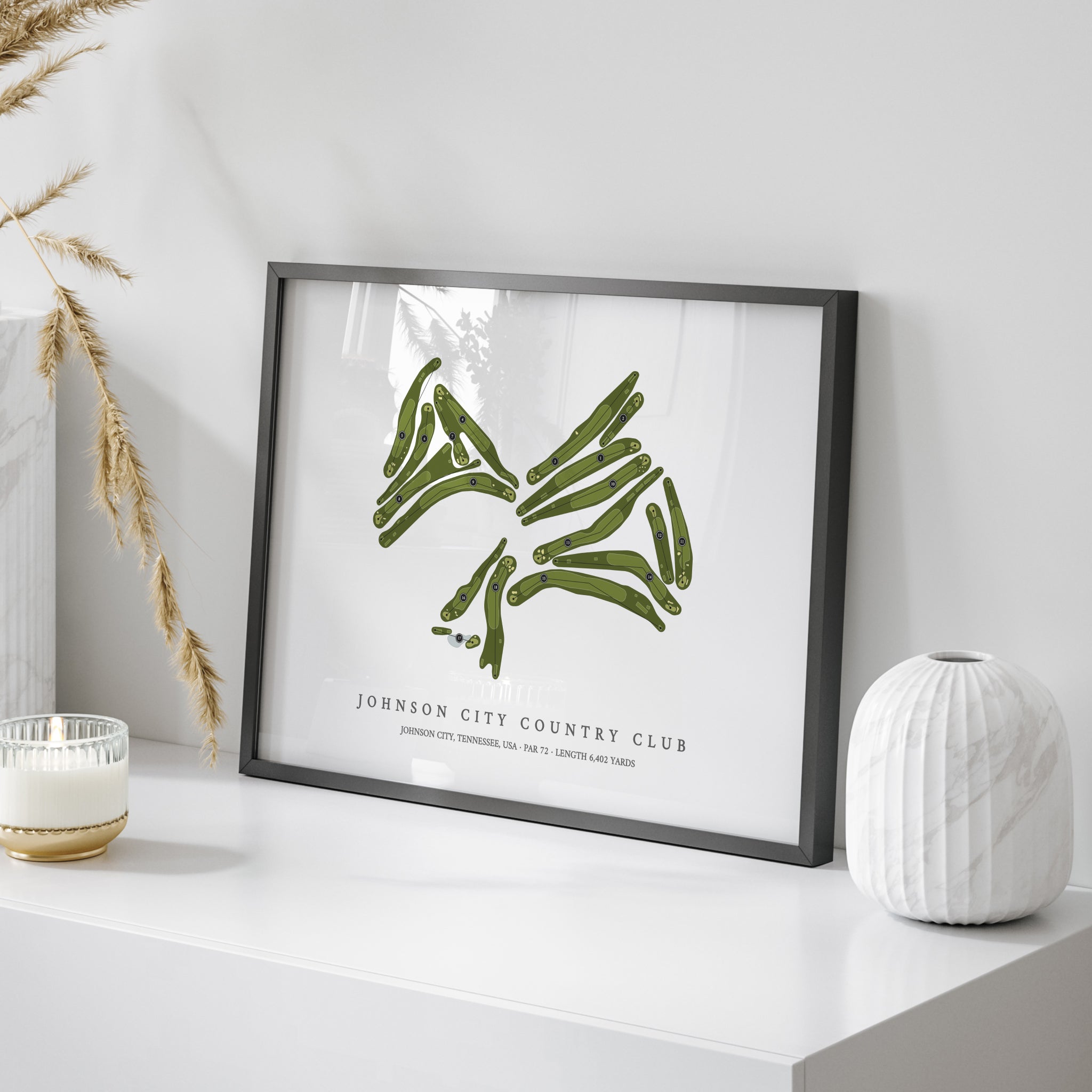 Johnson City Country Club | Golf Course Print | On Table
