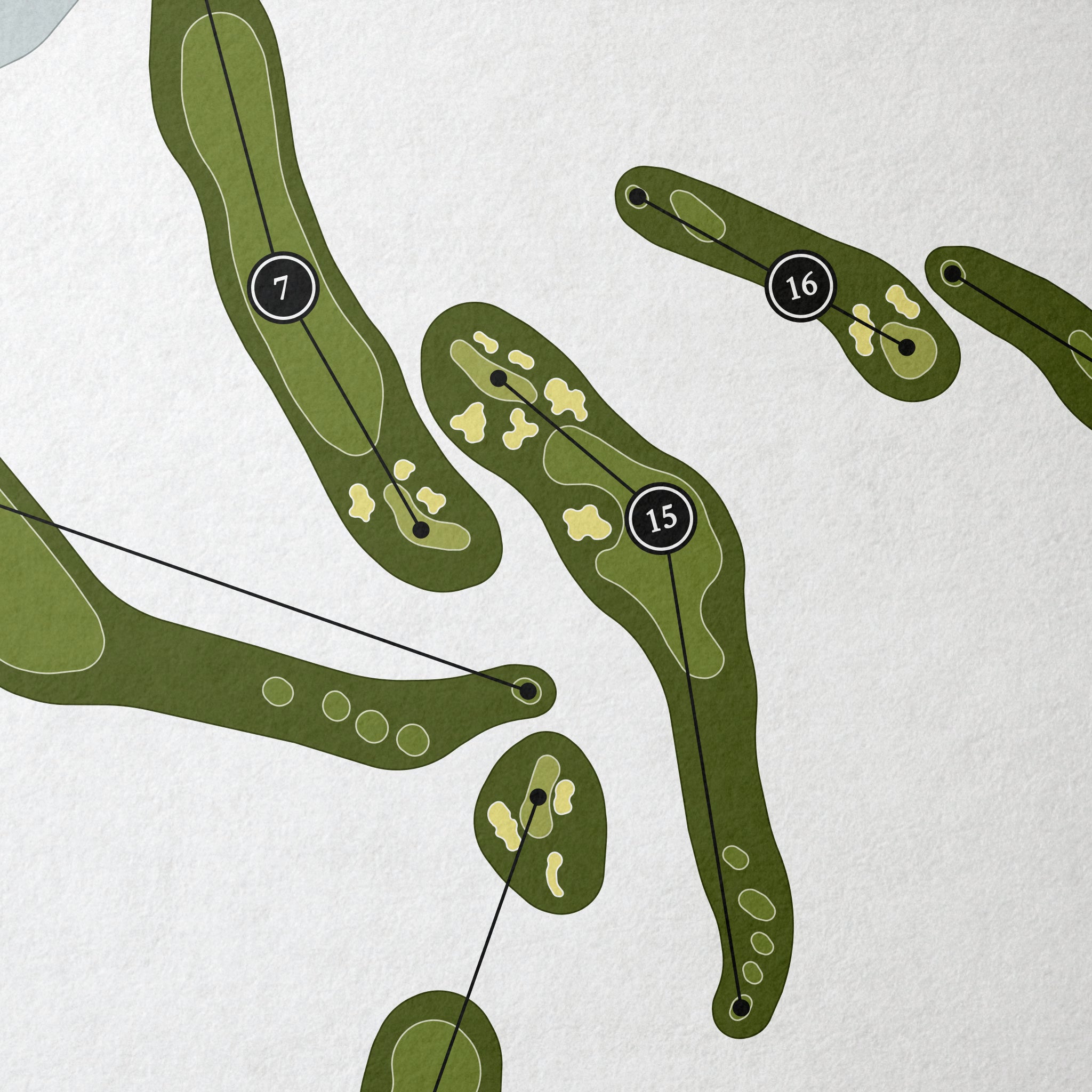 Jones Masterpiece at Treetops Resort | Golf Course Map | Close Up 