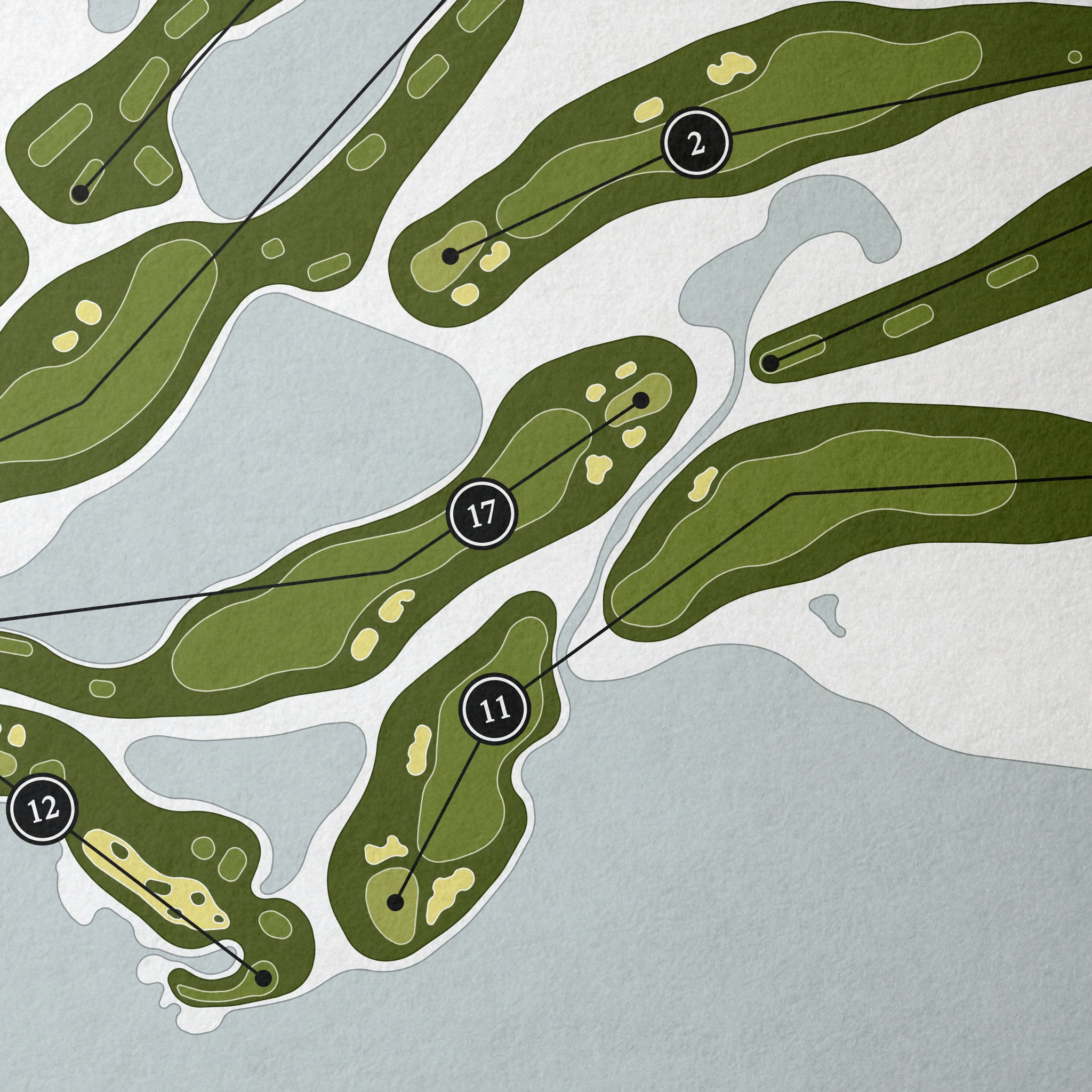 Jupiter Island Club | Golf Course Map | Close Up 