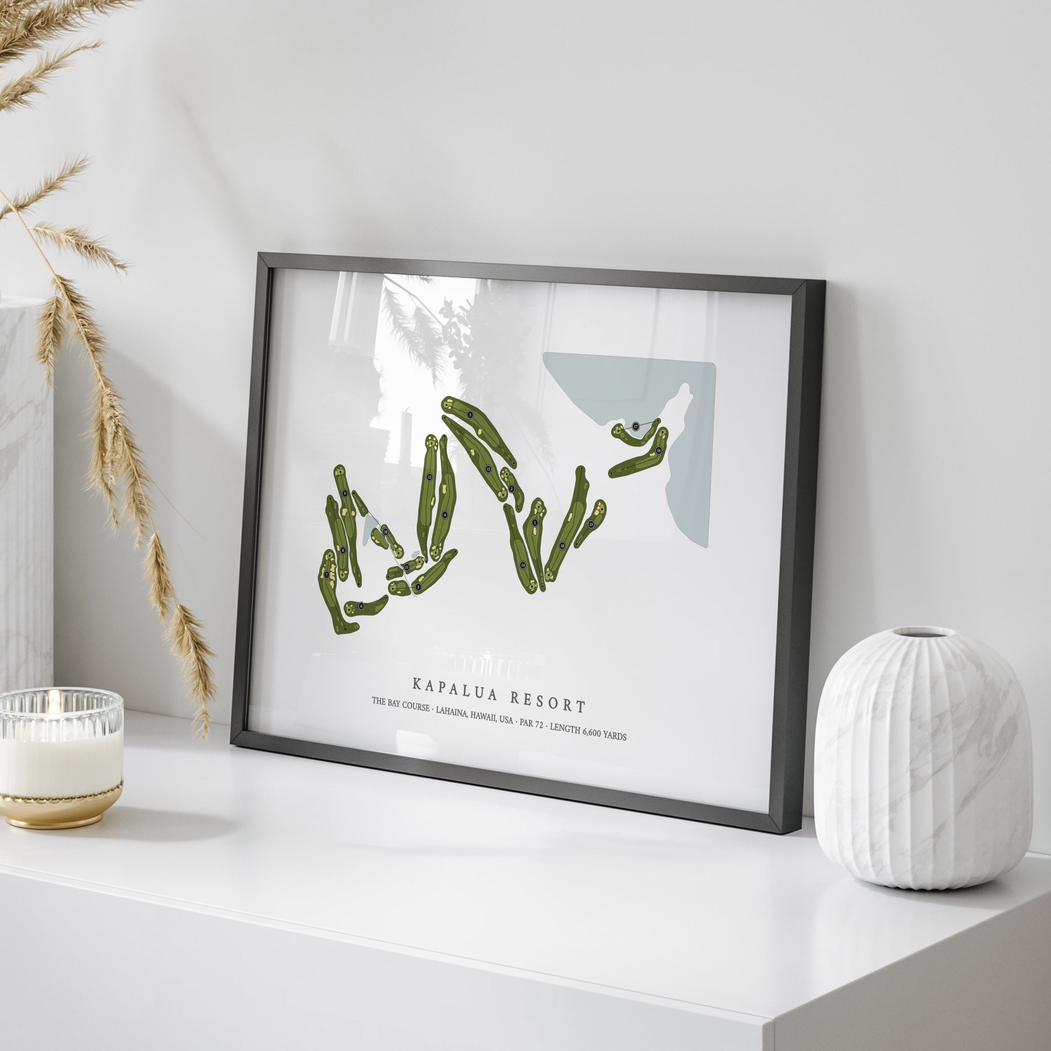 Kapalua Resort - The Bay Course | Golf Course Print | On+Table 