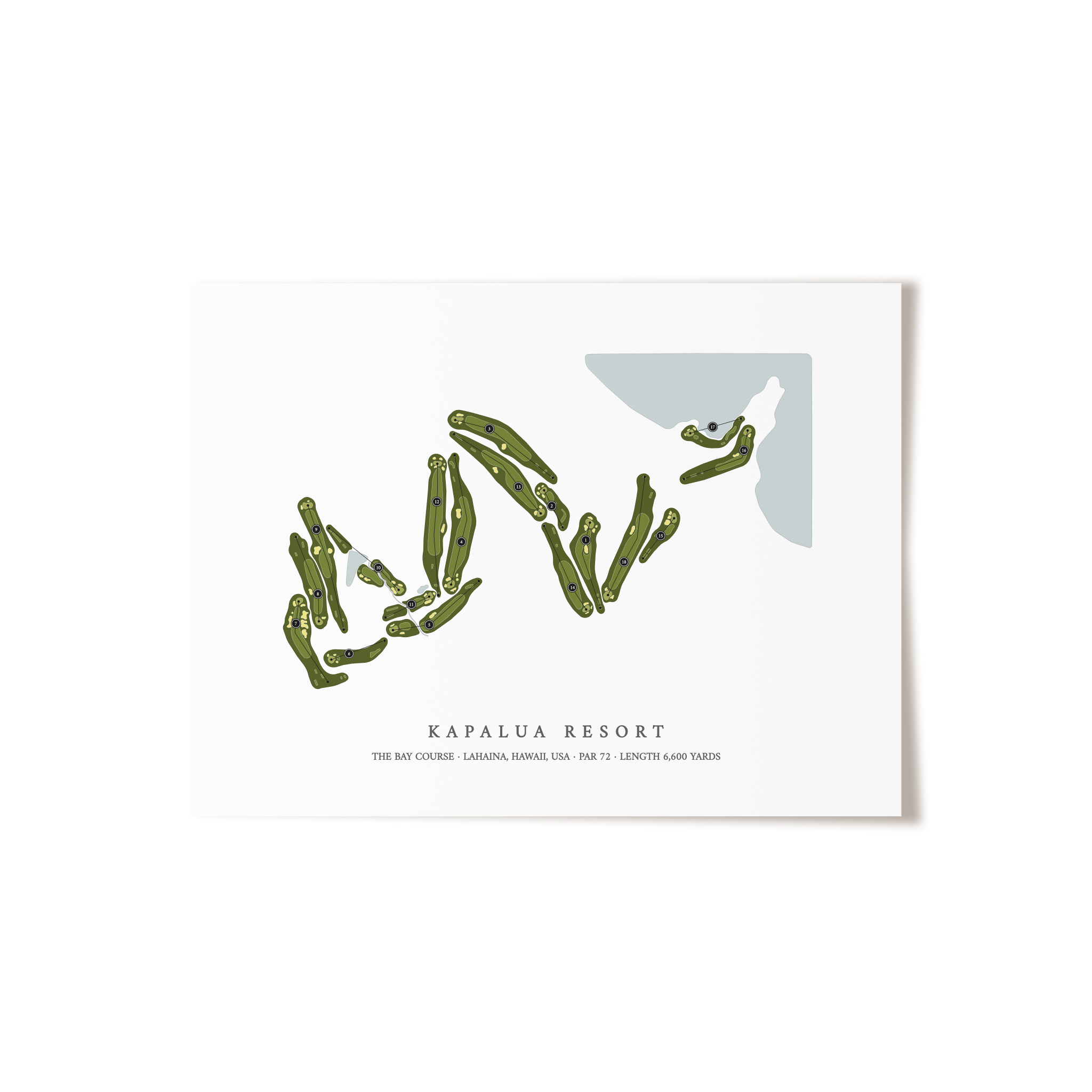 Kapalua Resort - The Bay Course | Golf Course Print | Unframed 