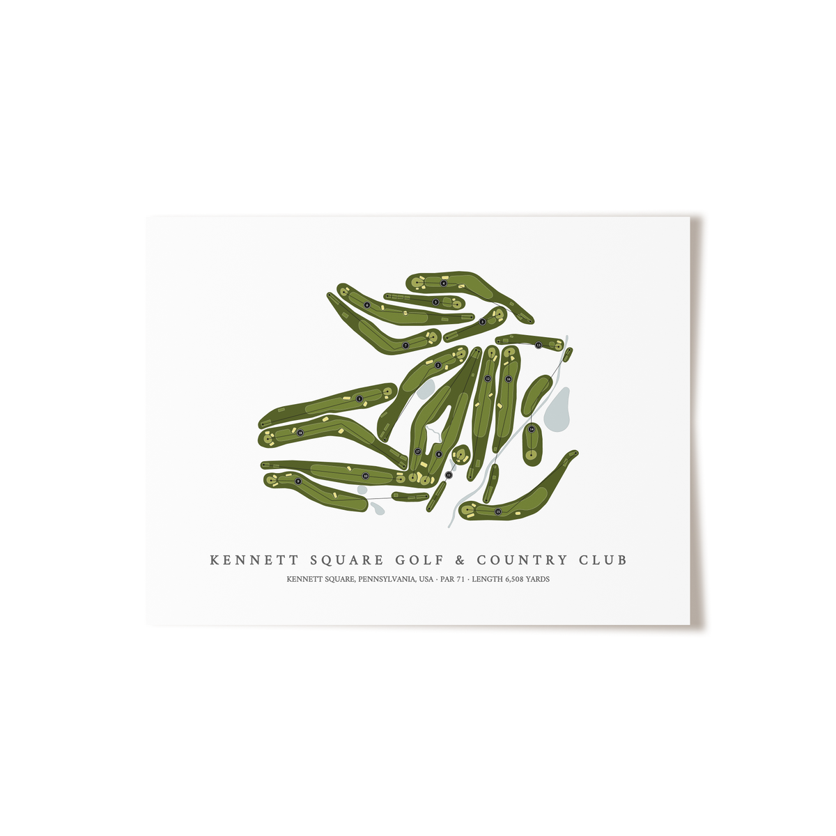 Kennett Square Golf & Country Club | Golf Course Print | Unframed