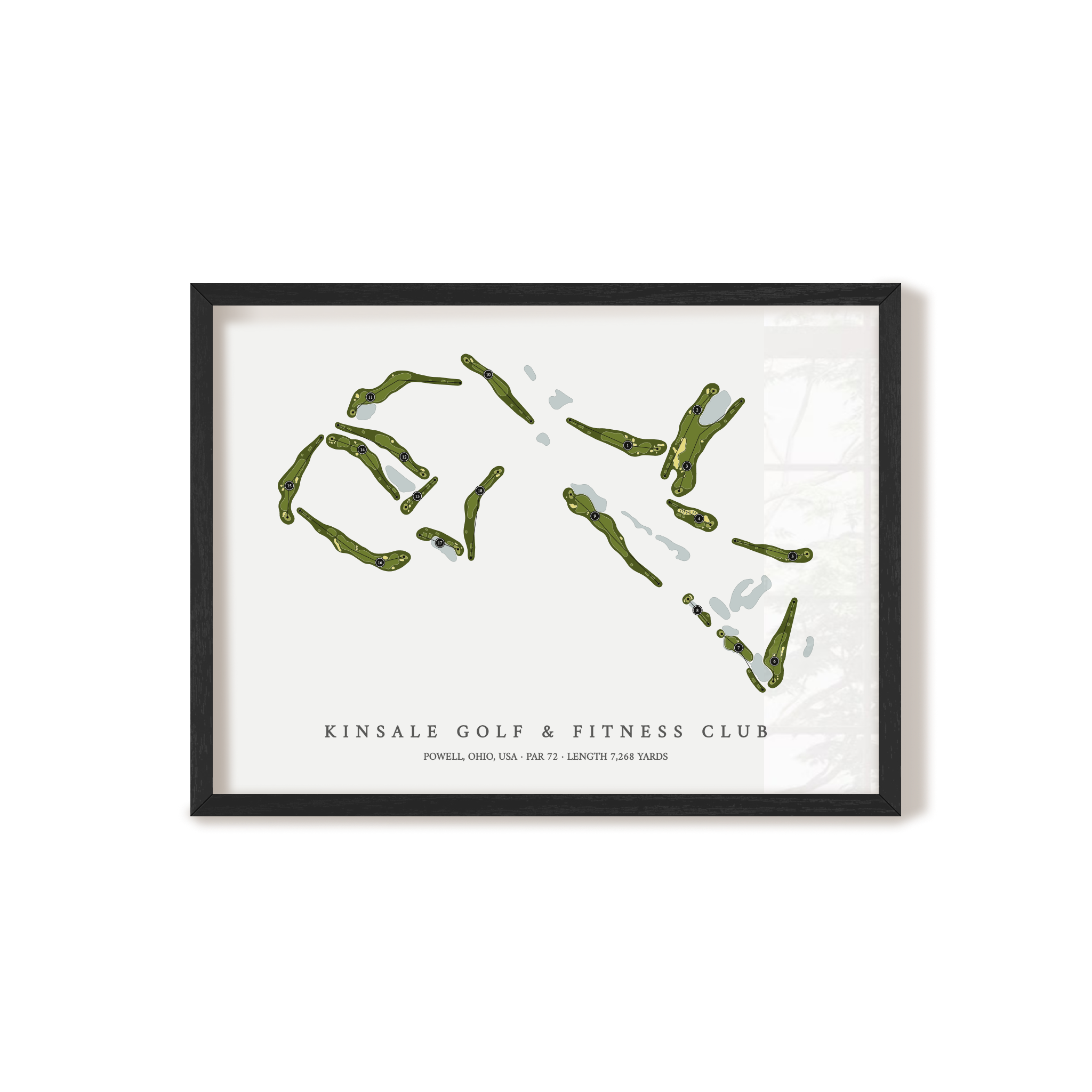 Kinsale Golf & Fitness Club | Golf Course Map | Black Frame 