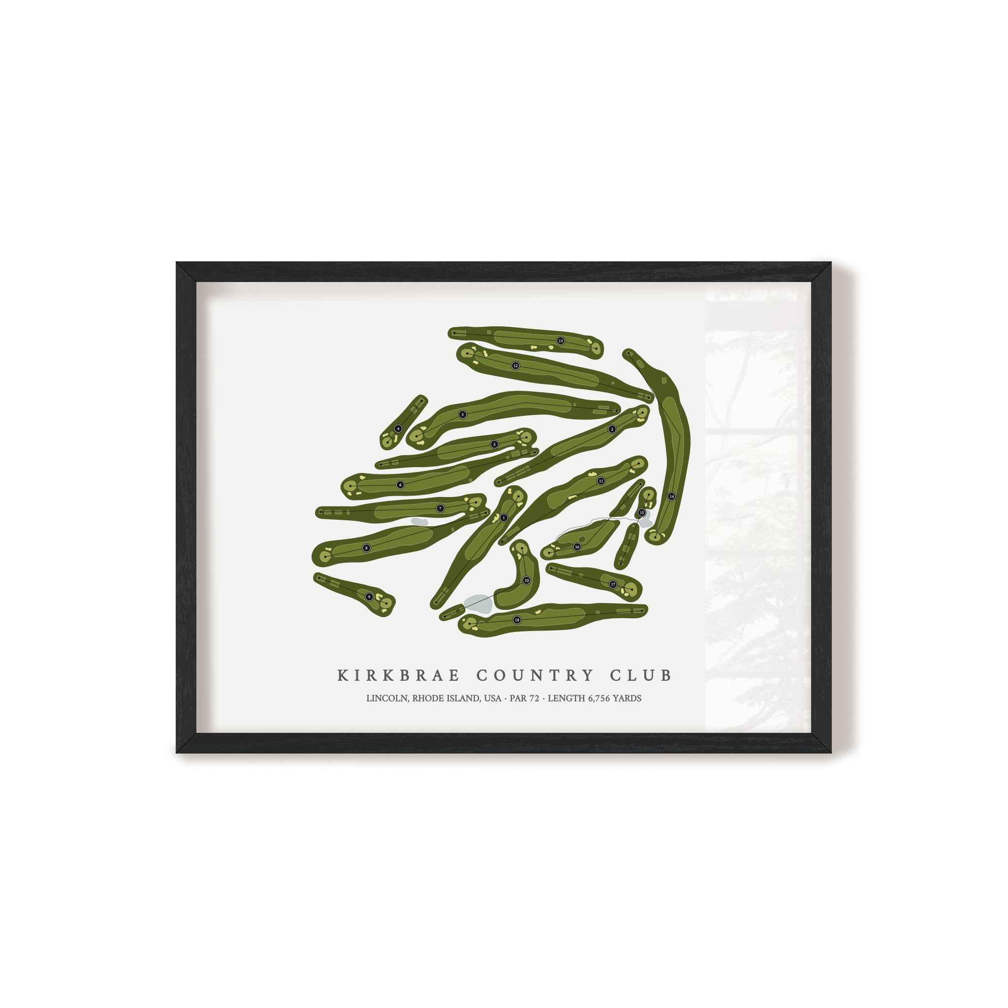Kirkbrae Country Club | Golf Course Map | Black Frame 