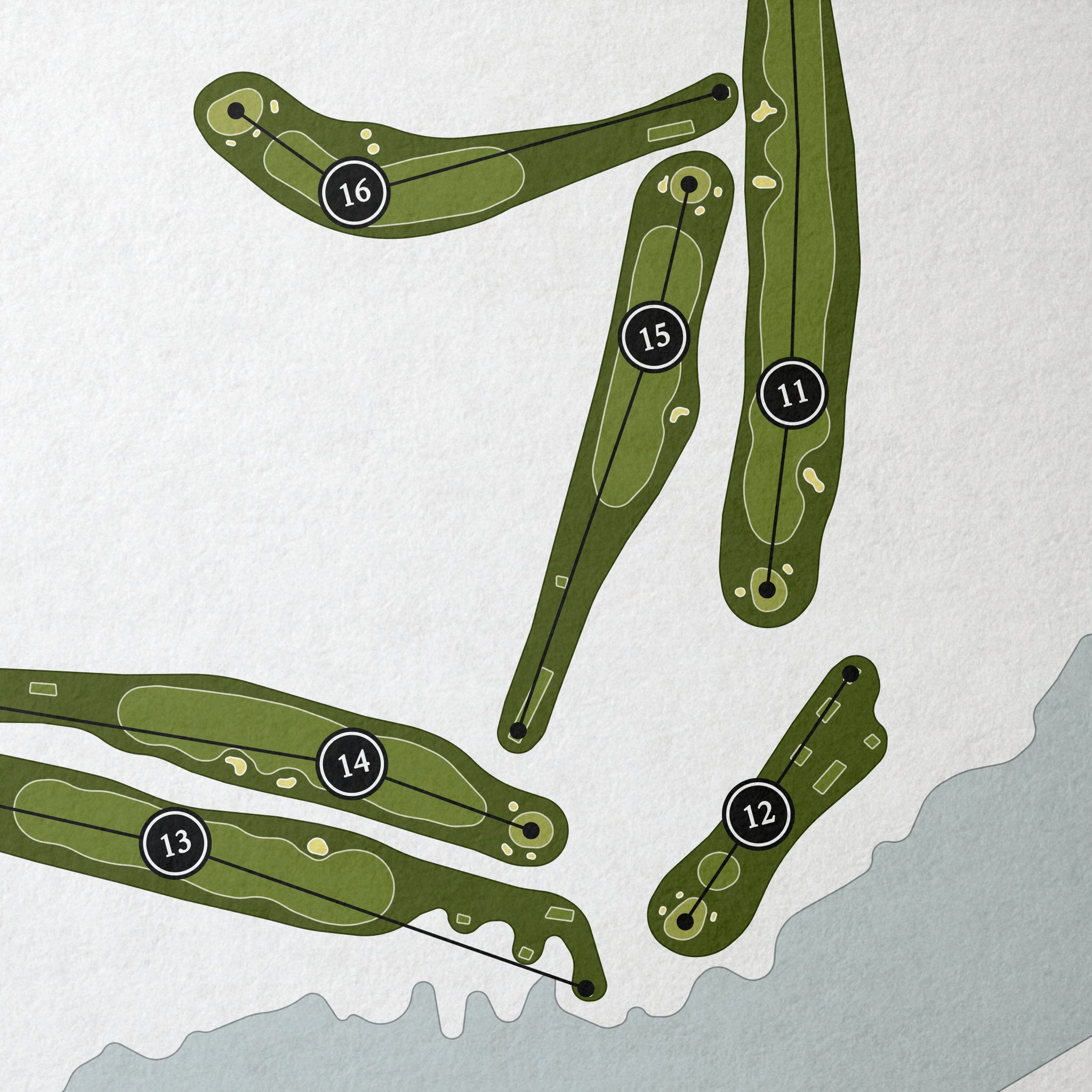 Kona Country Club | Golf Course Map | Close Up 