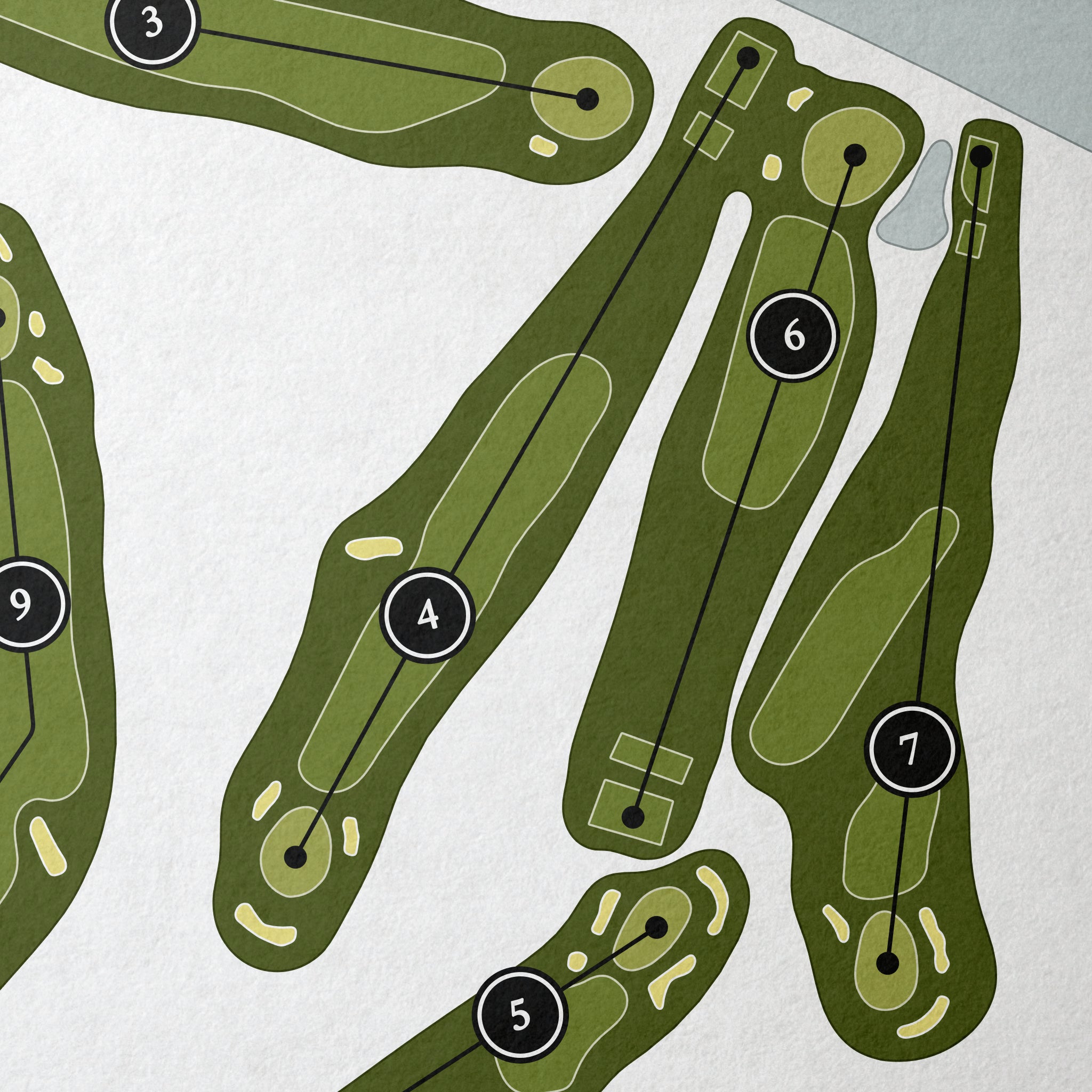 Lafayette Club | Golf Course Map | Close Up 