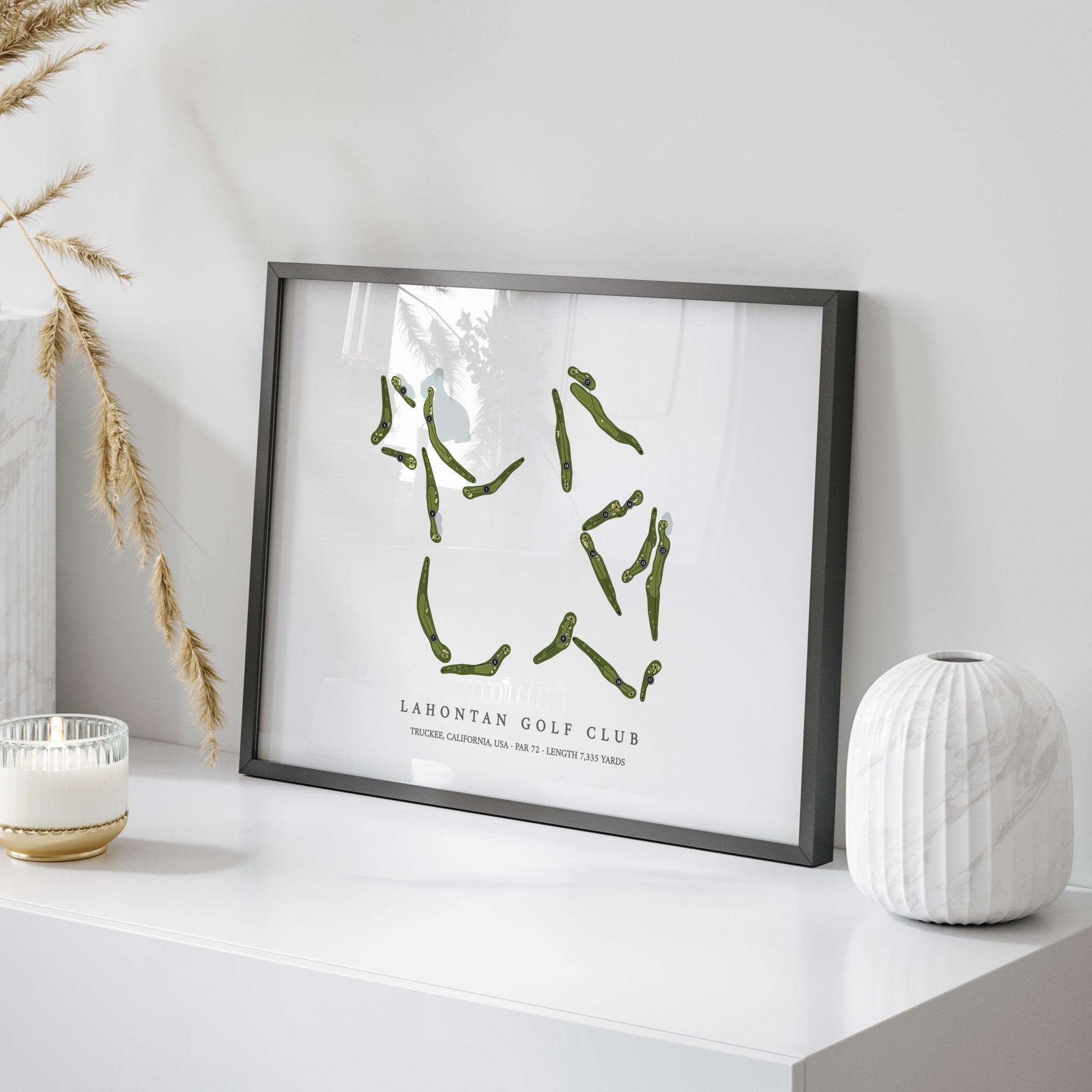 Lahontan Golf Club | Golf Course Print | On Table