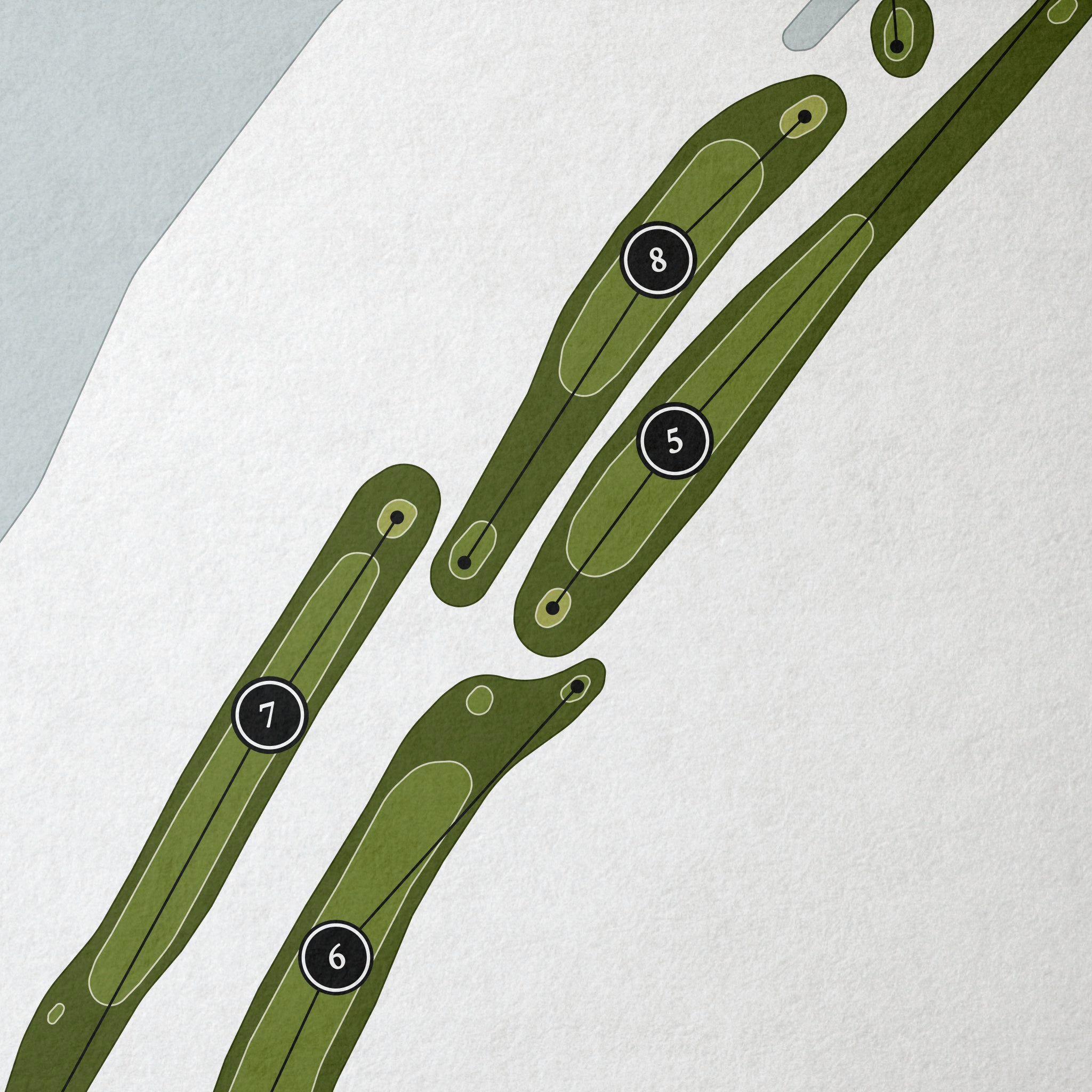 Lake Bruin Golf & Country Club | Golf Course Map | Close Up 