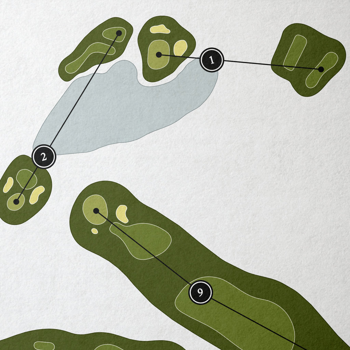 Lake Hickory Country Club - Town Course | Golf Course Map | Close Up 