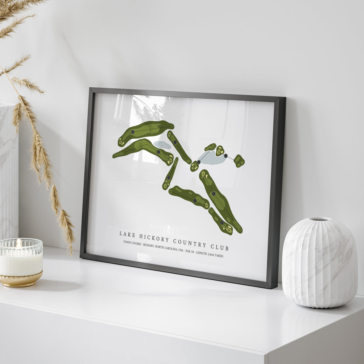 Lake Hickory Country Club - Town Course | Golf Course Map | On Table 