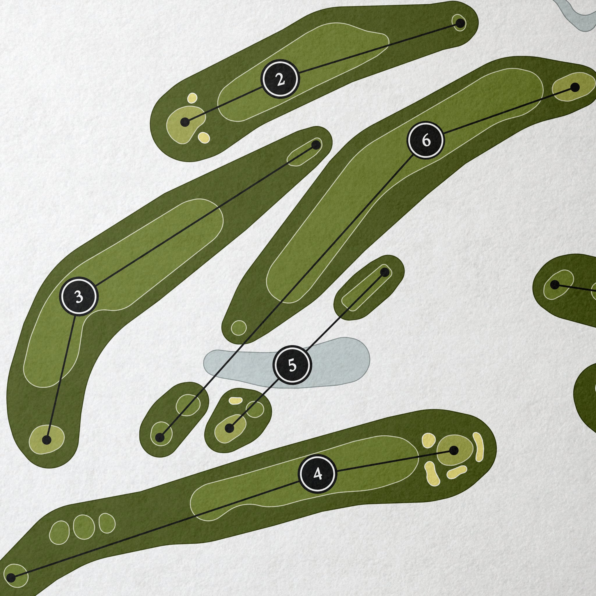 Lake Kezar Country Club | Golf Course Map | Close Up 