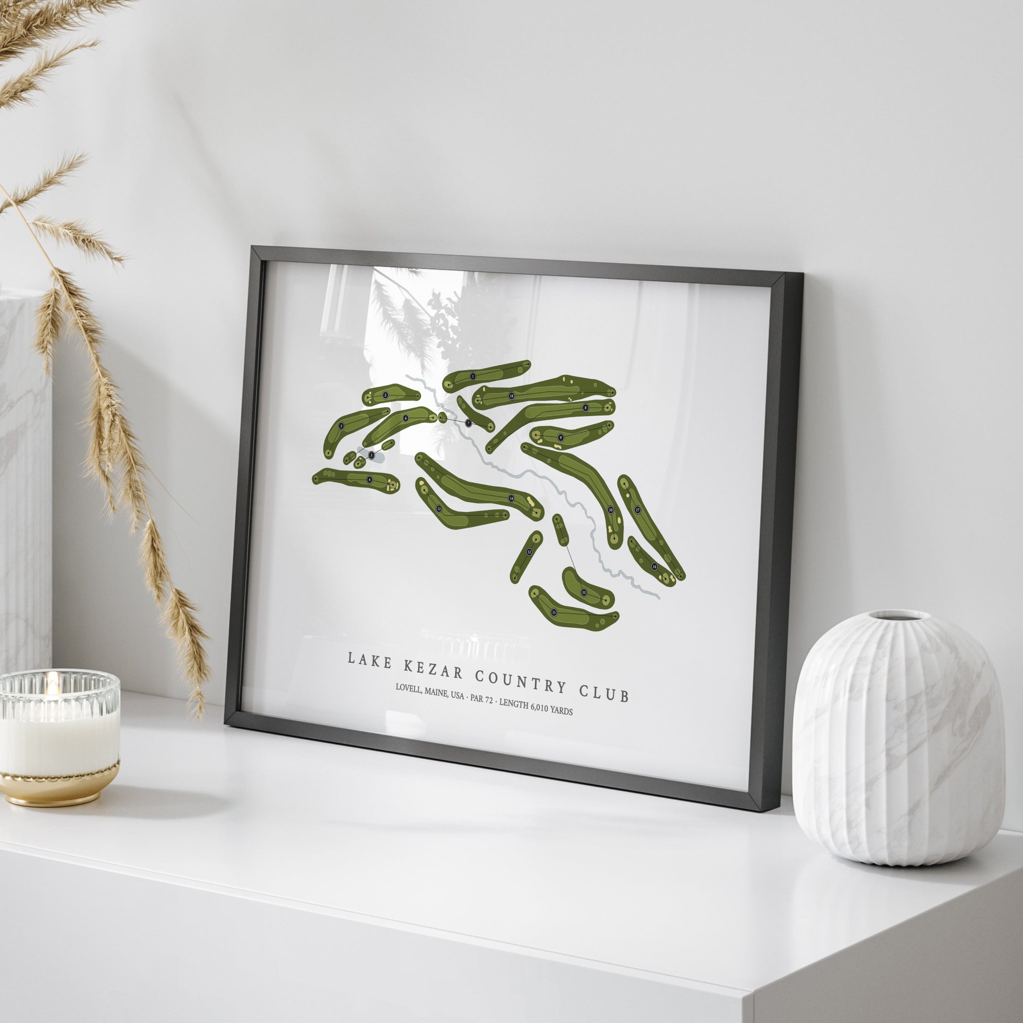 Lake Kezar Country Club | Golf Course Map | On Table 