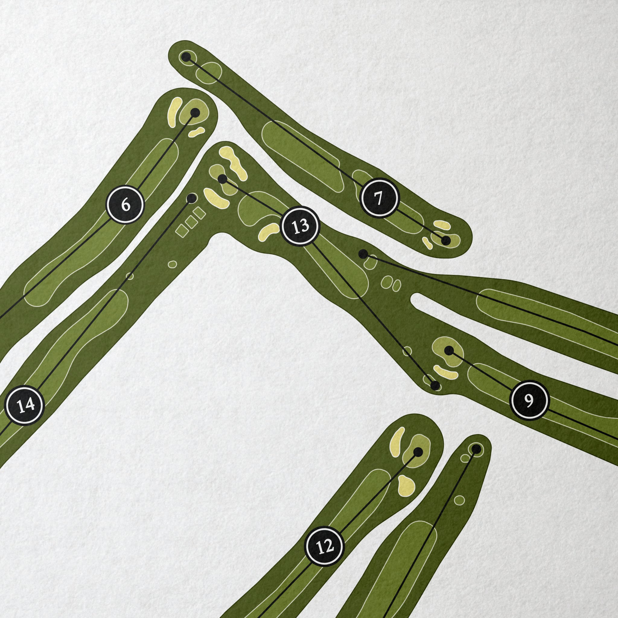 Lake Shore Country Club | Golf Course Map | Close Up 