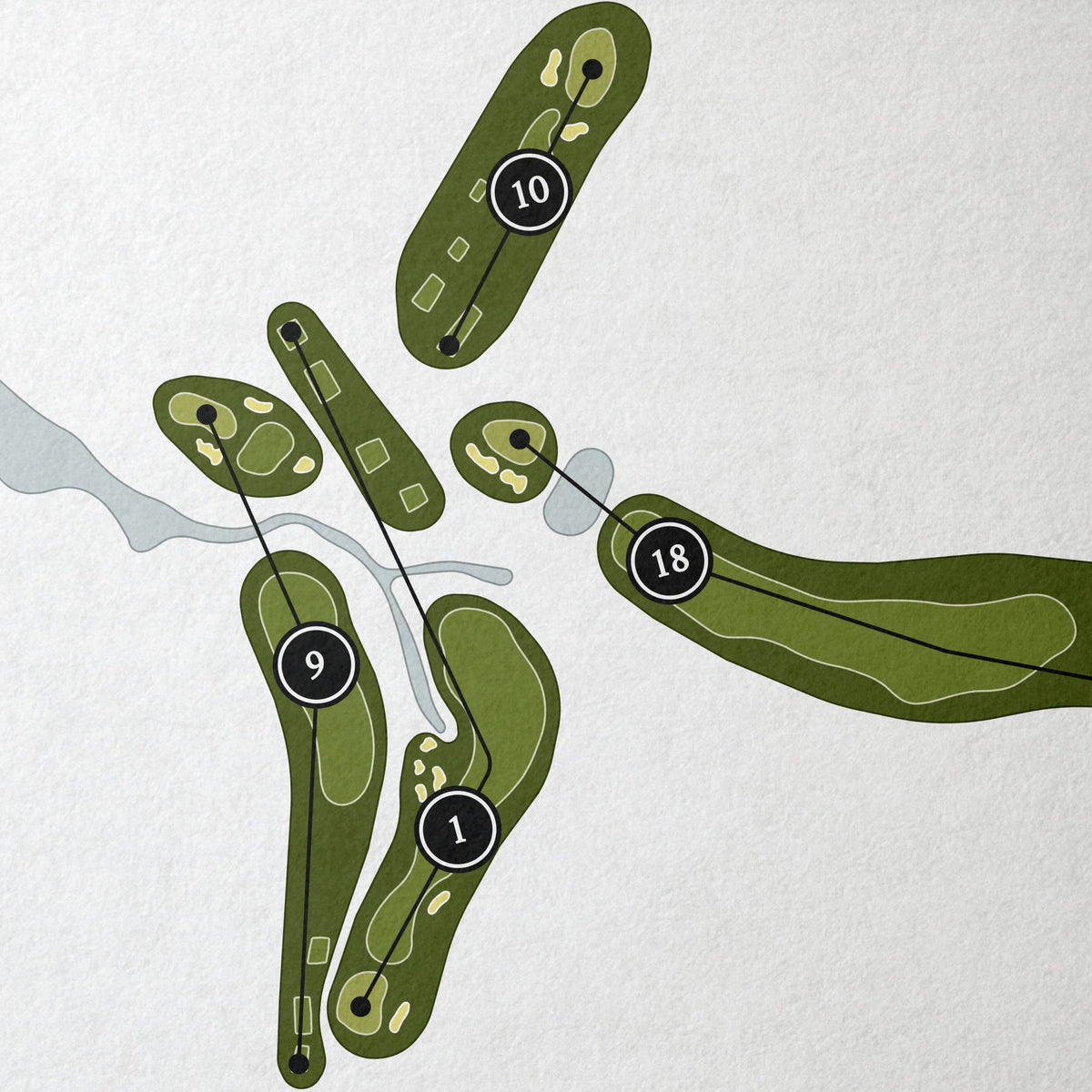 Lake Toxaway Country Club | Golf Course Map | Close Up