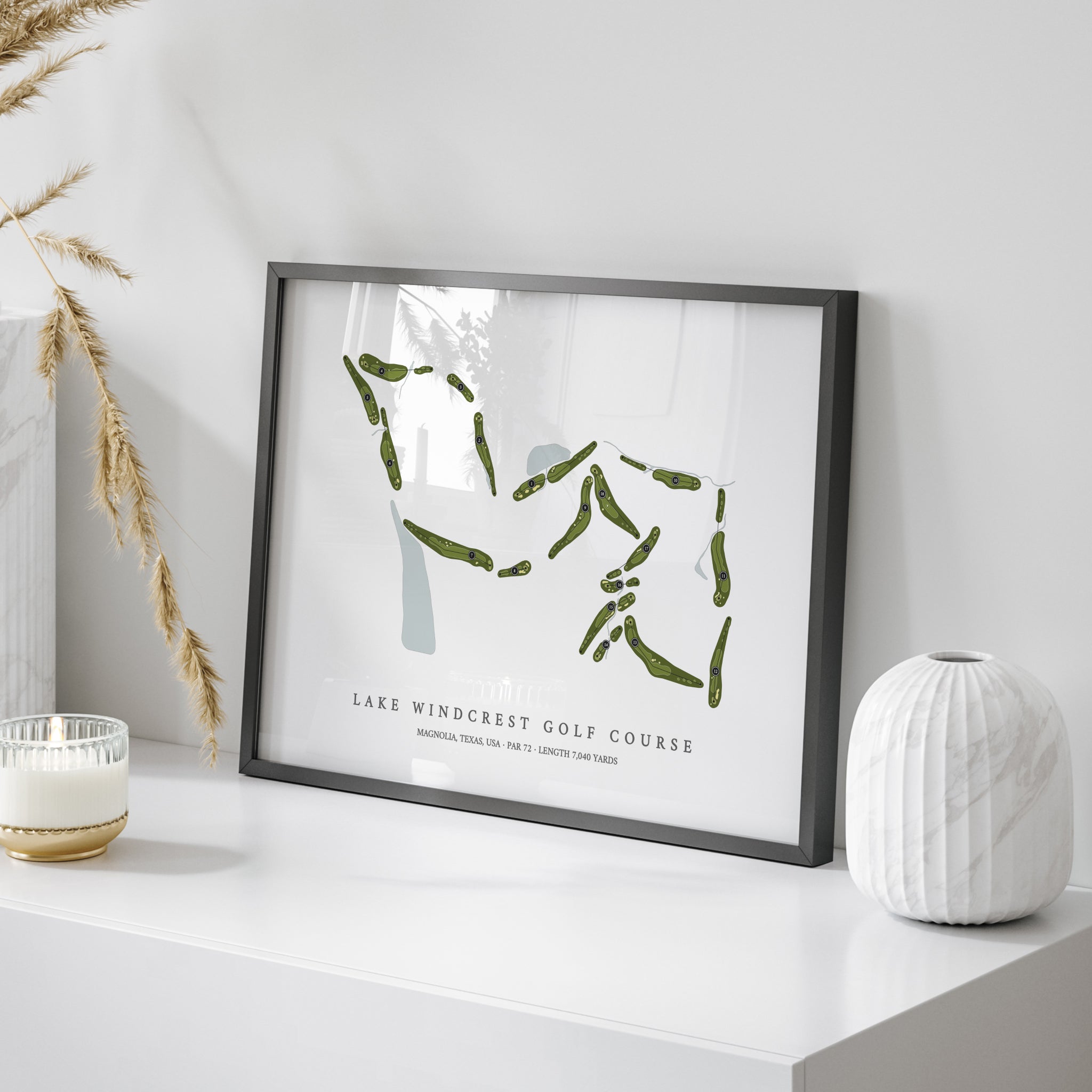Lake Windcrest Golf Course | Golf Course Map | On Table 