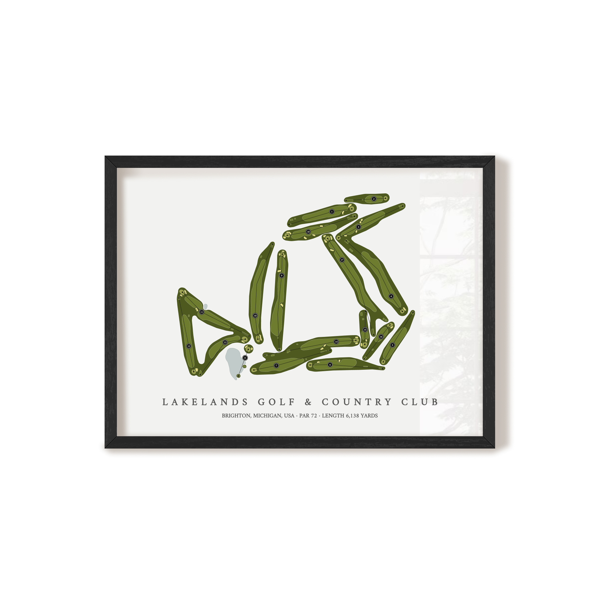Lakelands Golf & Country Club | Golf Course Print | Black Frame