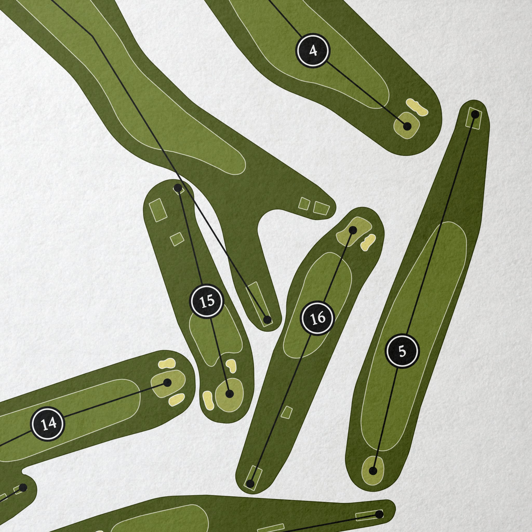 Lakelands Golf & Country Club | Golf Course Print | Close Up