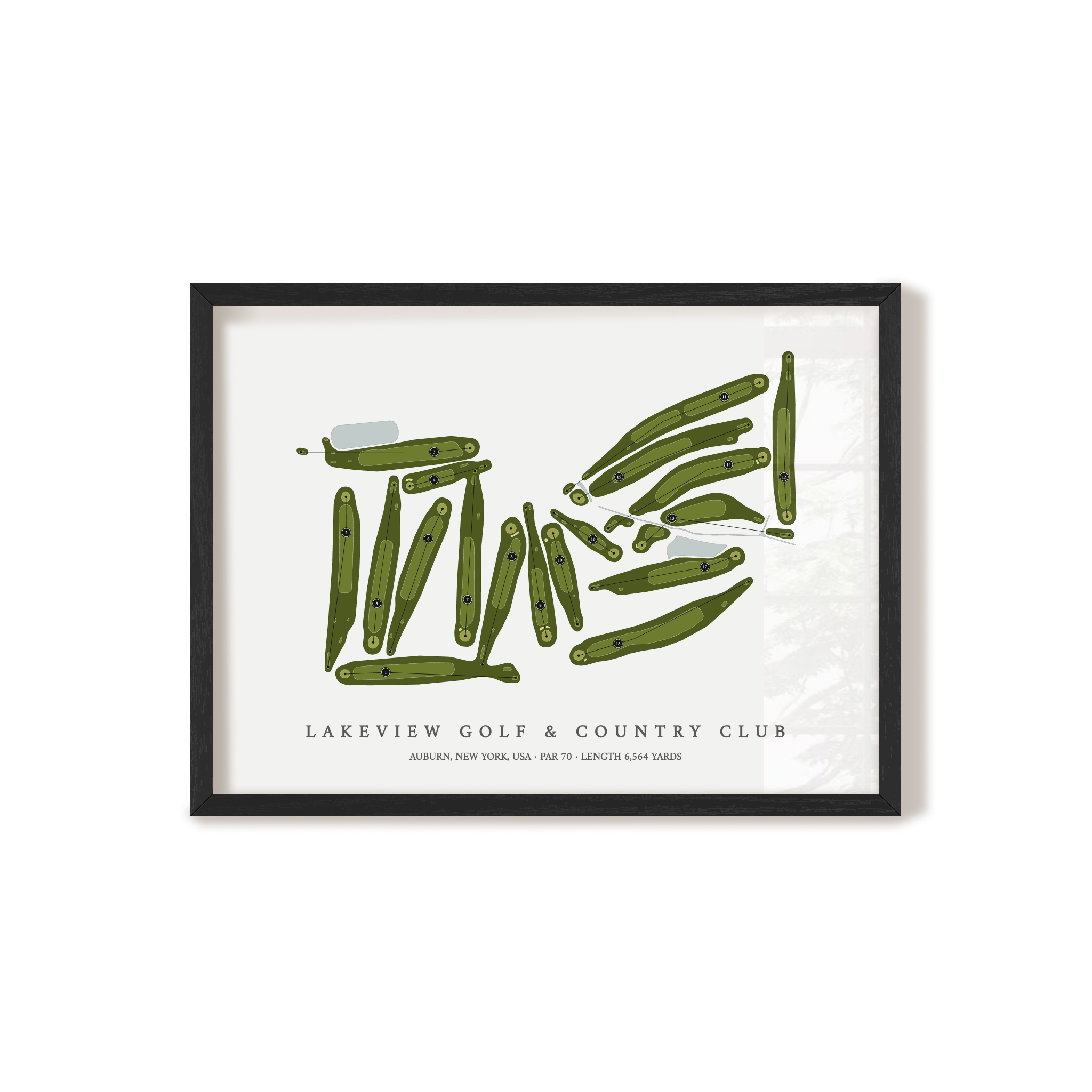 Lakeview Golf & Country Club | Golf Course Map | Black+Frame 