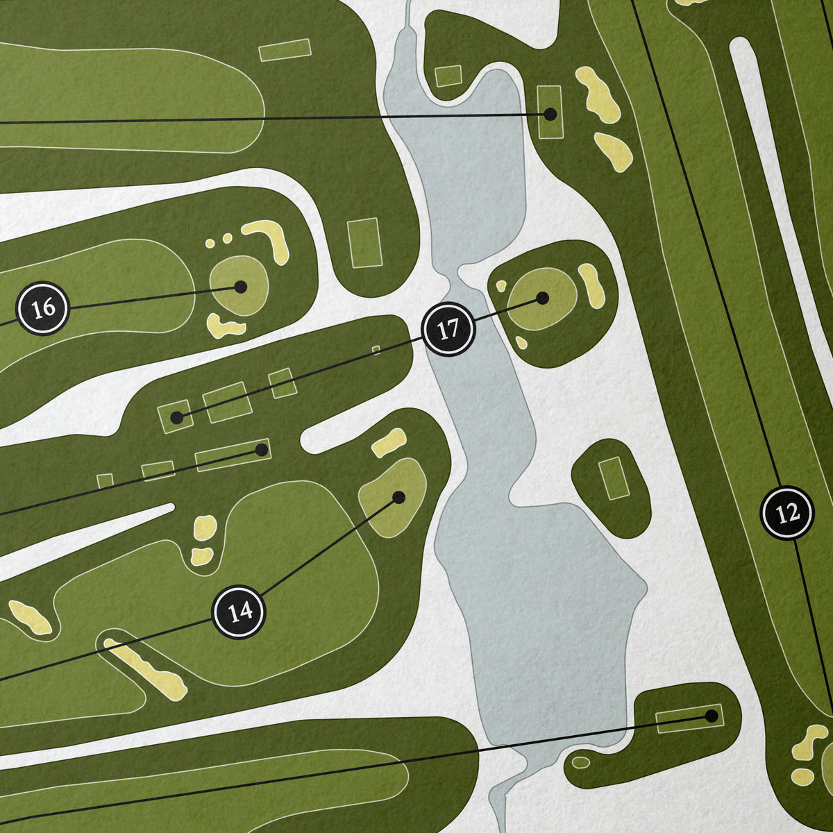 Lakewood Country Club | Golf Course Print | Close Up