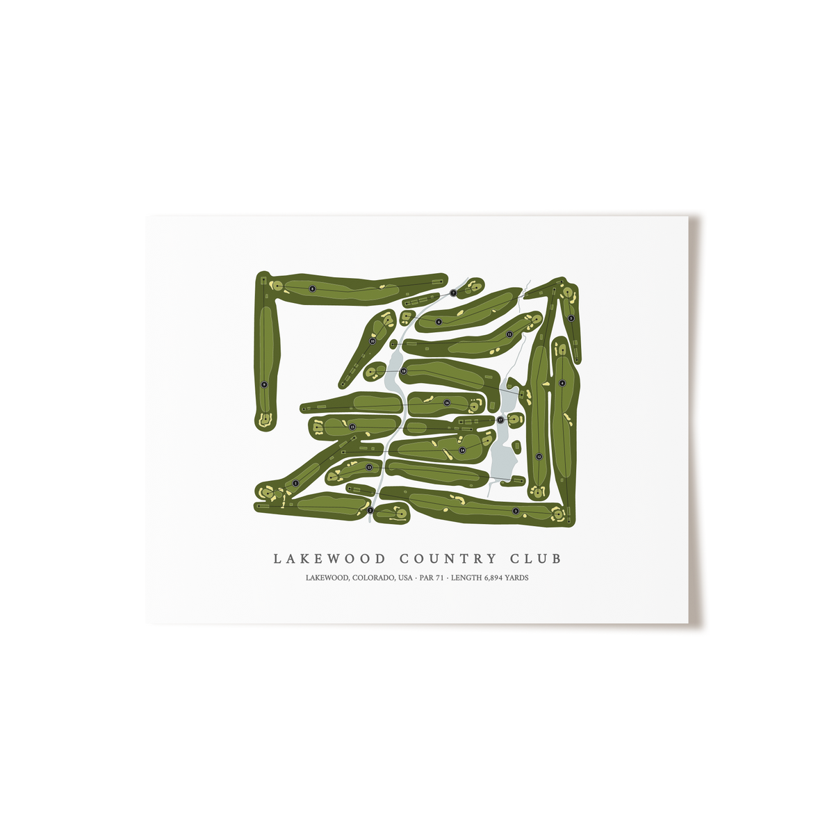 Lakewood Country Club | Golf Course Print | Unframed