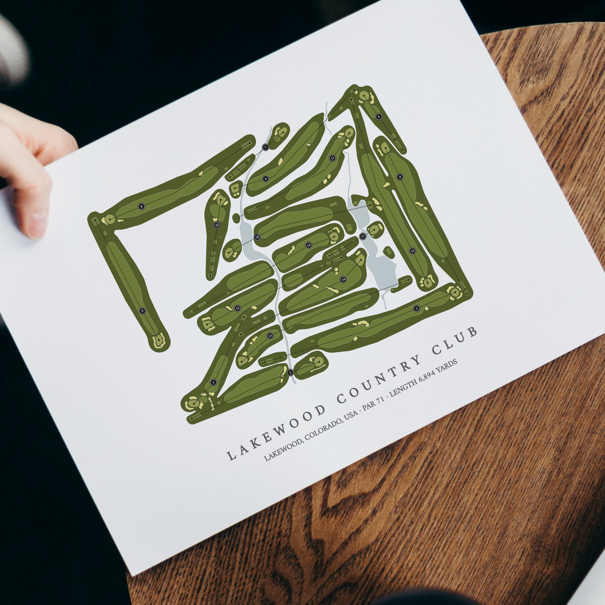 Lakewood Country Club | Golf Course Map | With Laptop