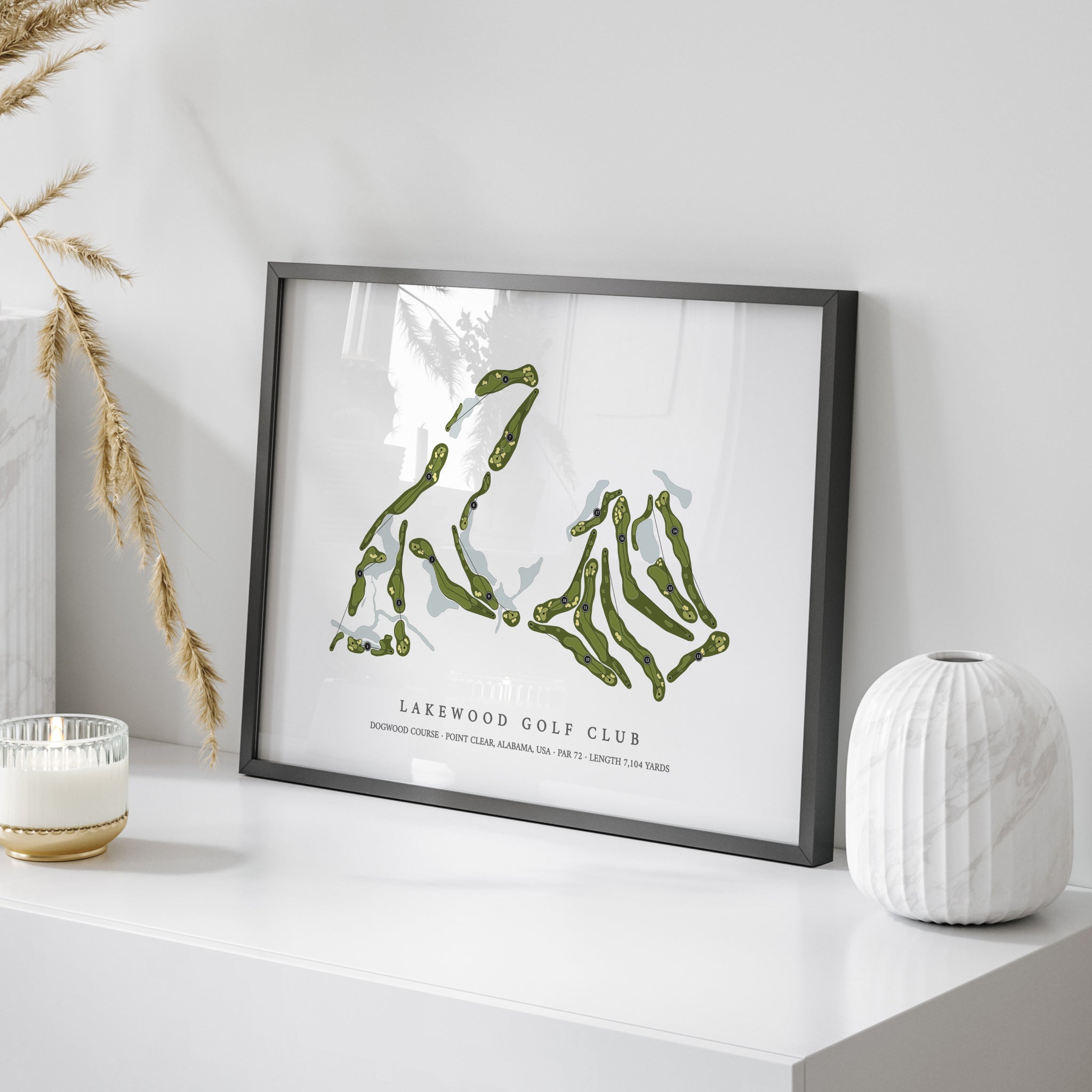 Lakewood Golf Club - Dogwood Course | Golf Course Print | On Table