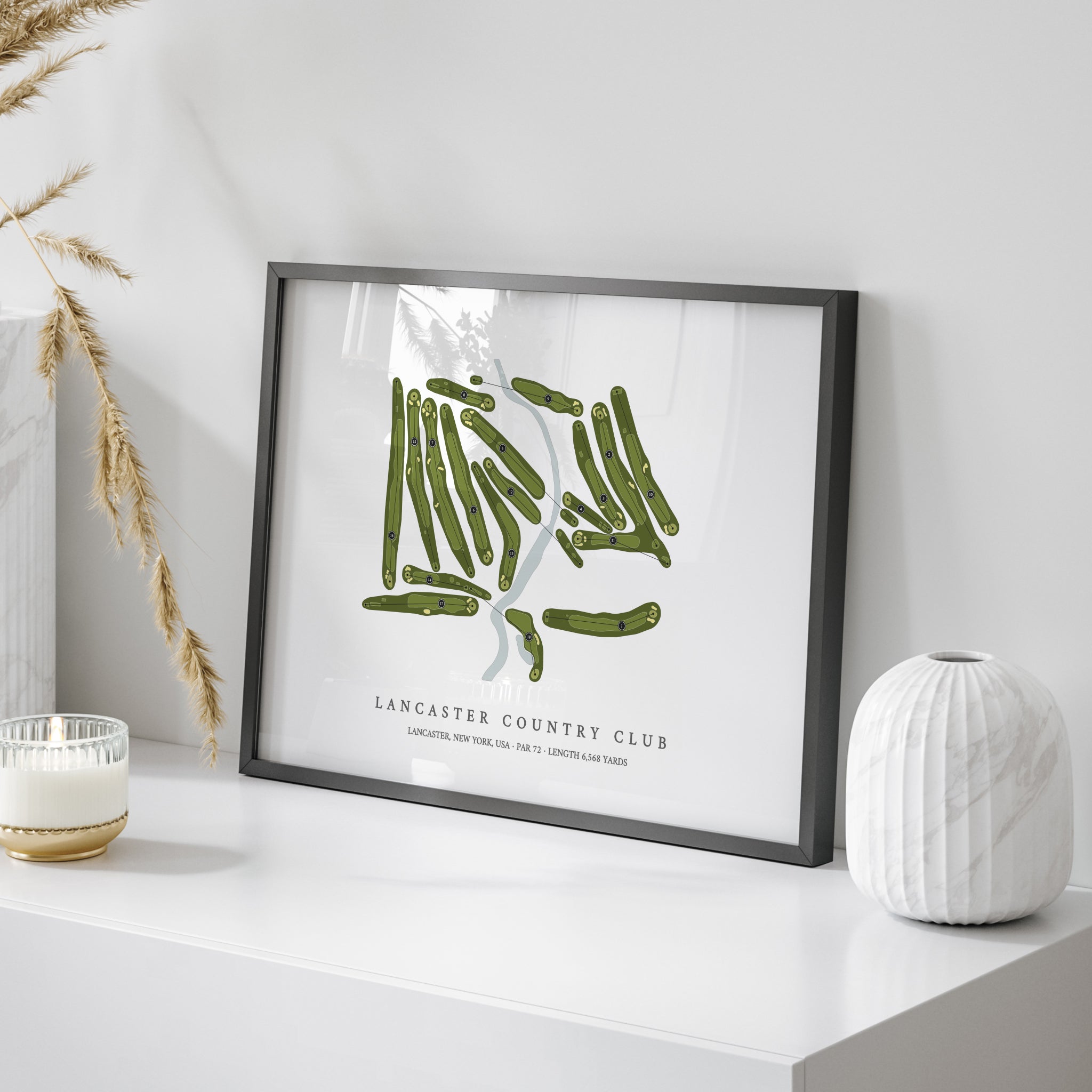 Lancaster Country Club | Golf Course Map | On Table 