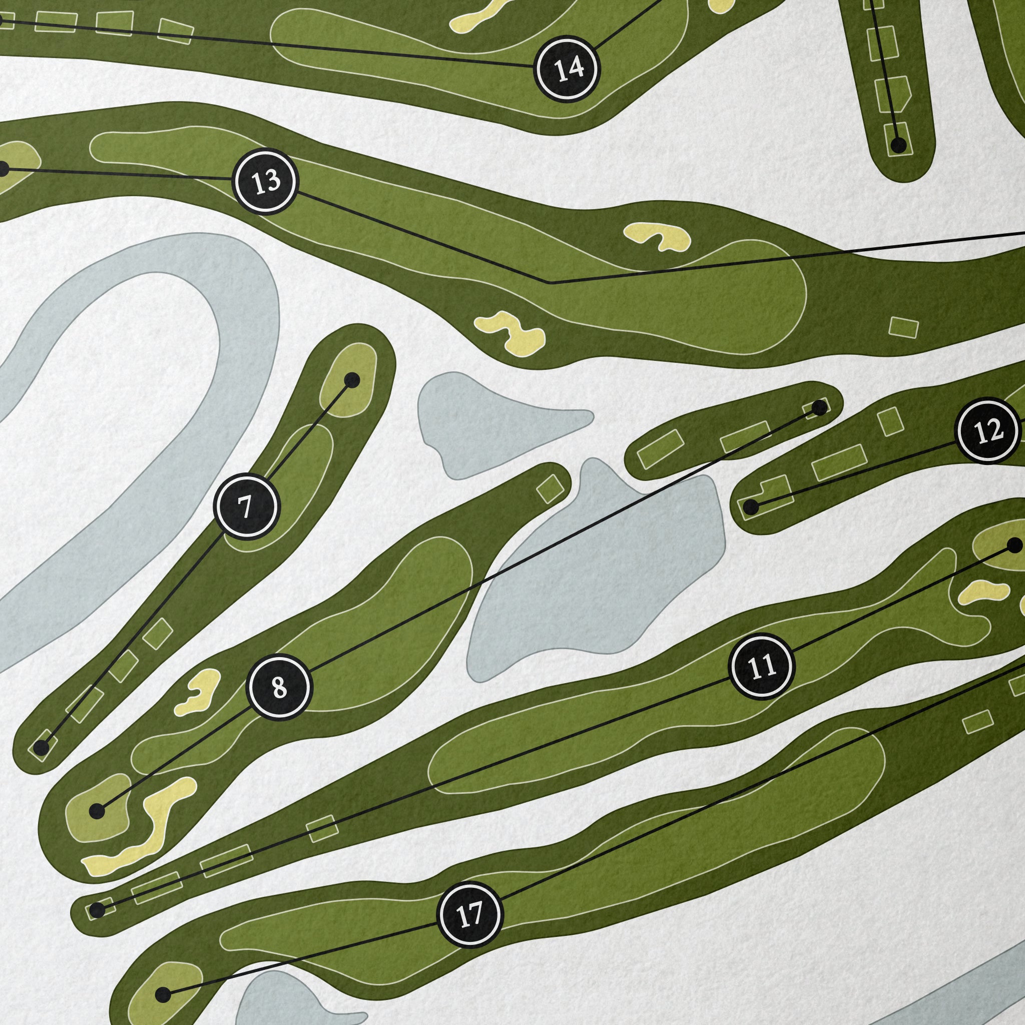 Landa Park Golf Course | Golf Course Map | Close Up 