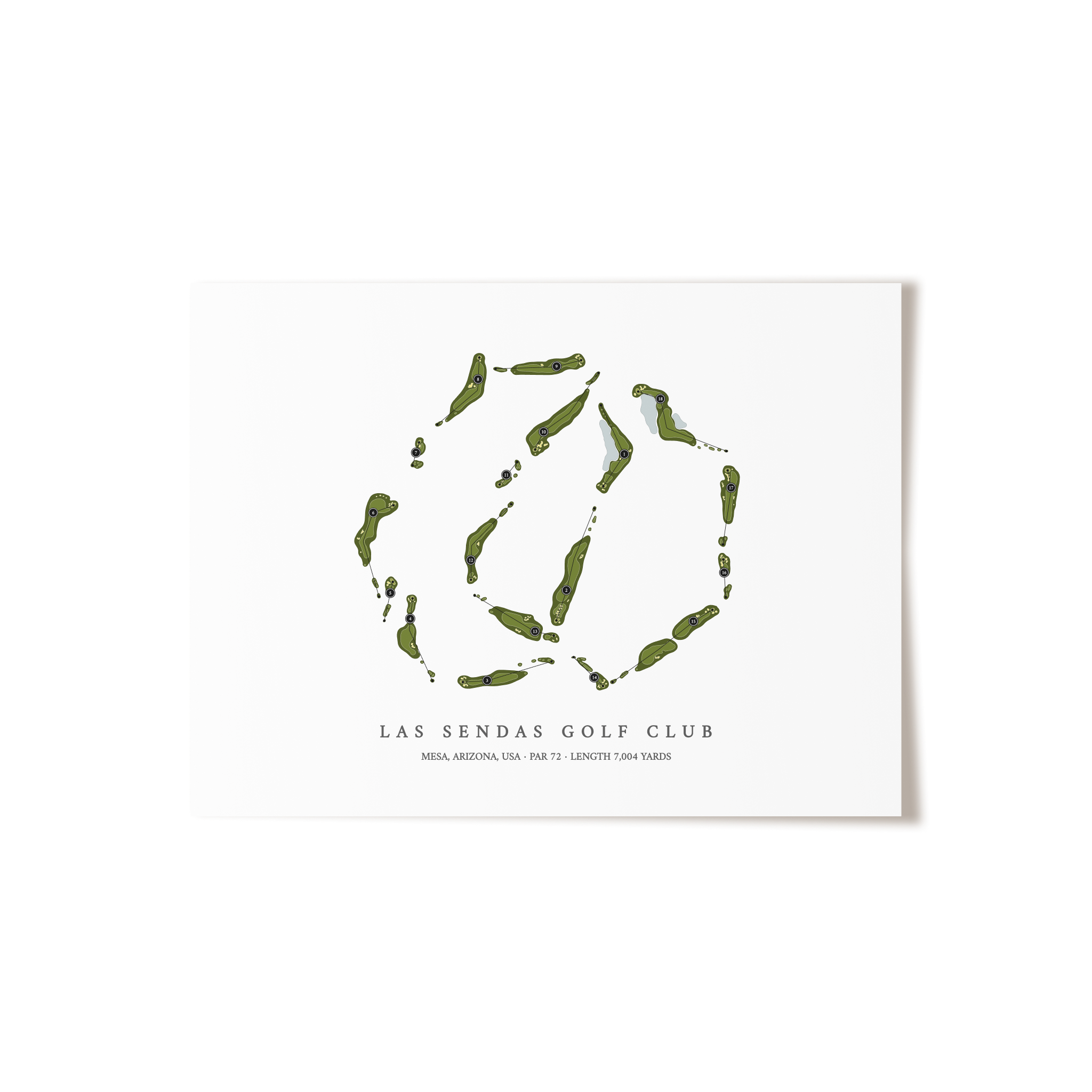 Las Sendas Golf Club | Golf Course Map | Unframed 