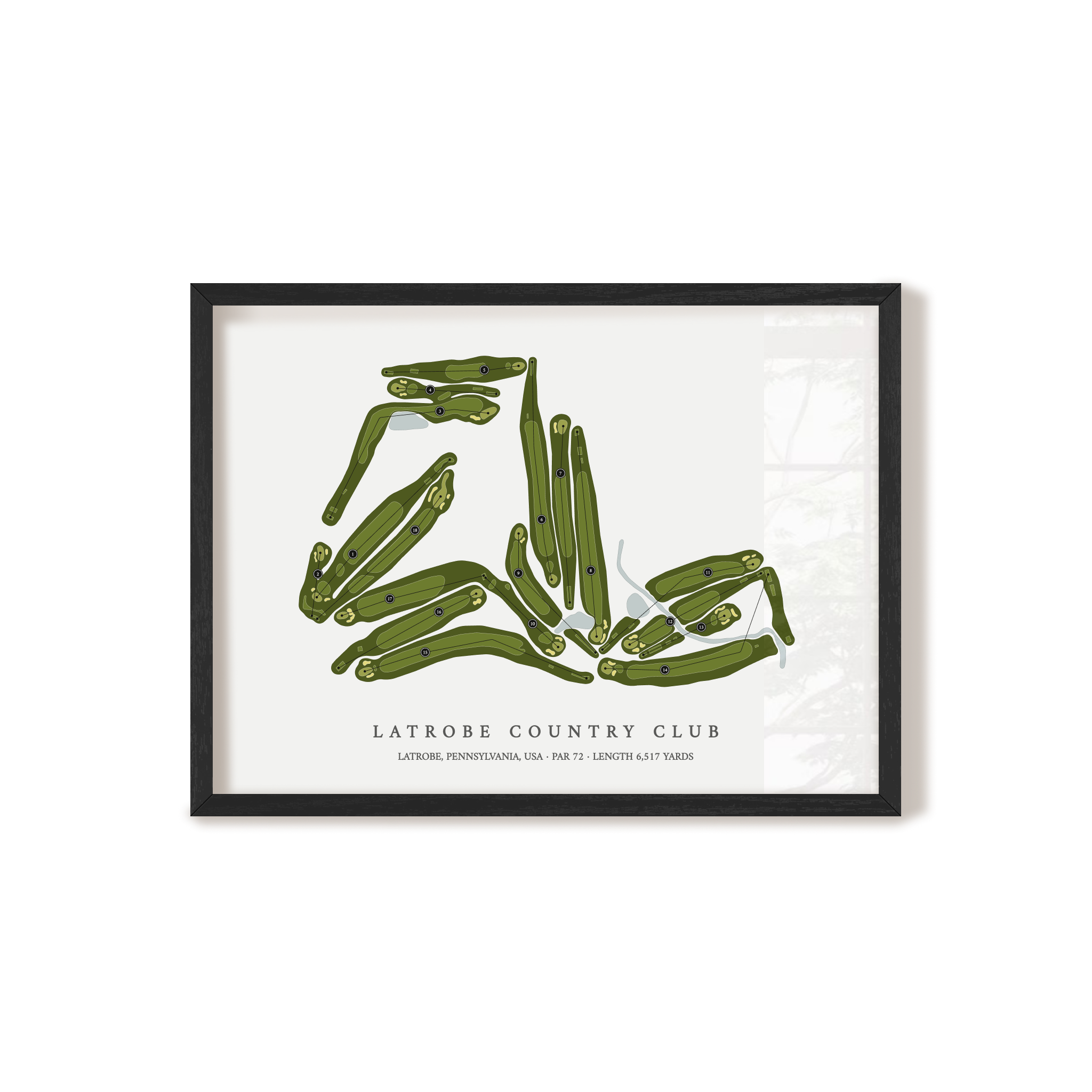 Latrobe Country Club | Golf Course Print | Black Frame