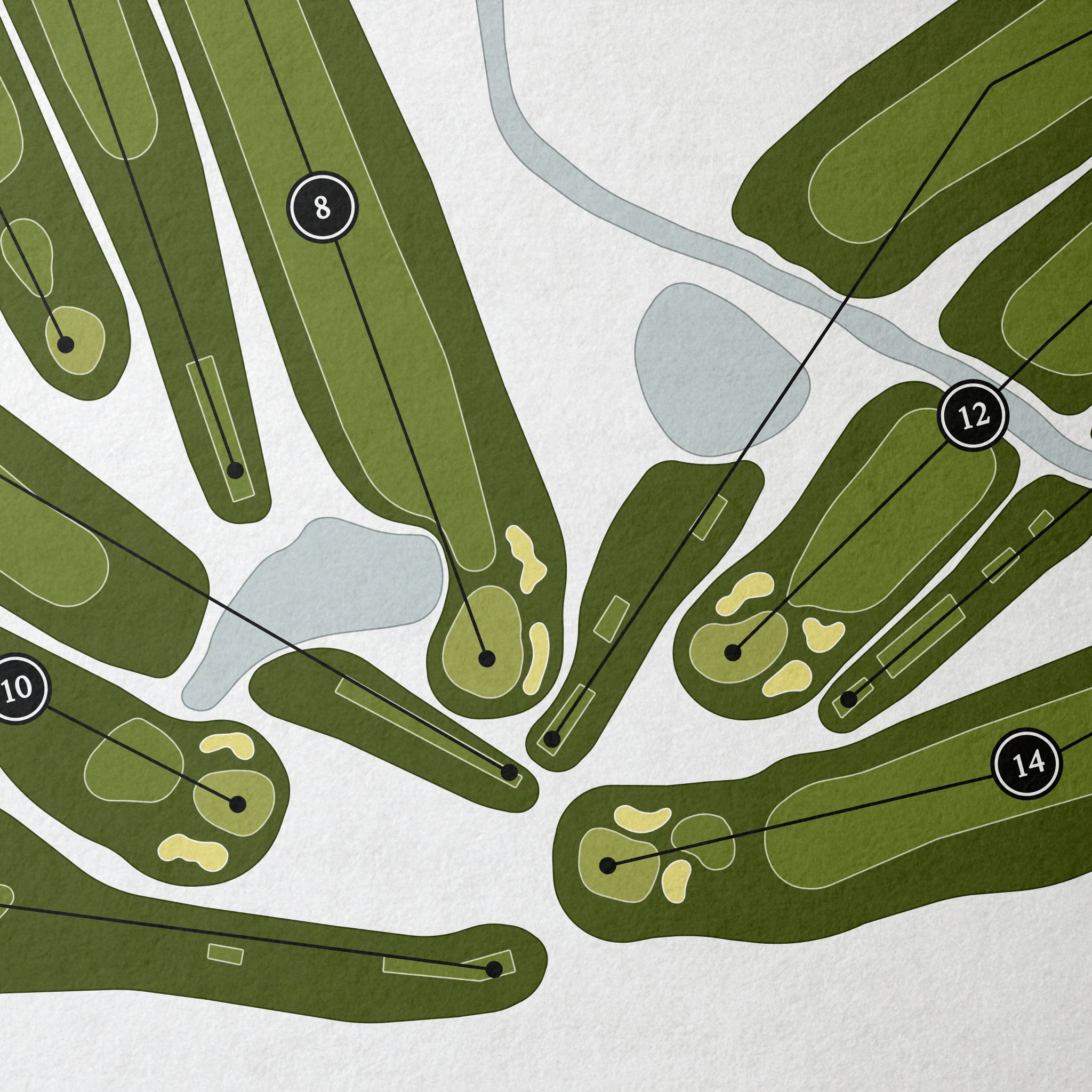 Latrobe Country Club | Golf Course Print | Close Up