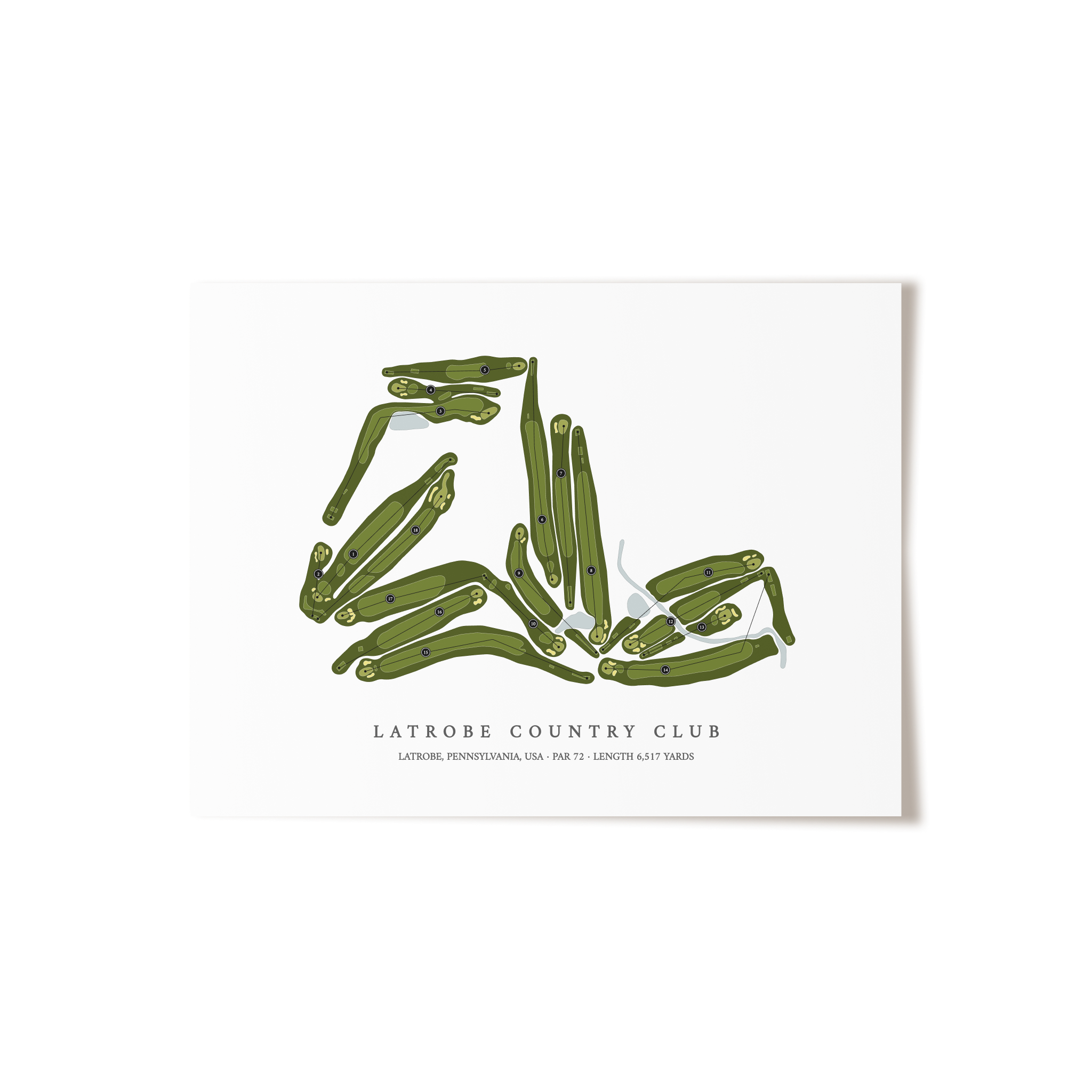 Latrobe Country Club | Golf Course Print | Unframed