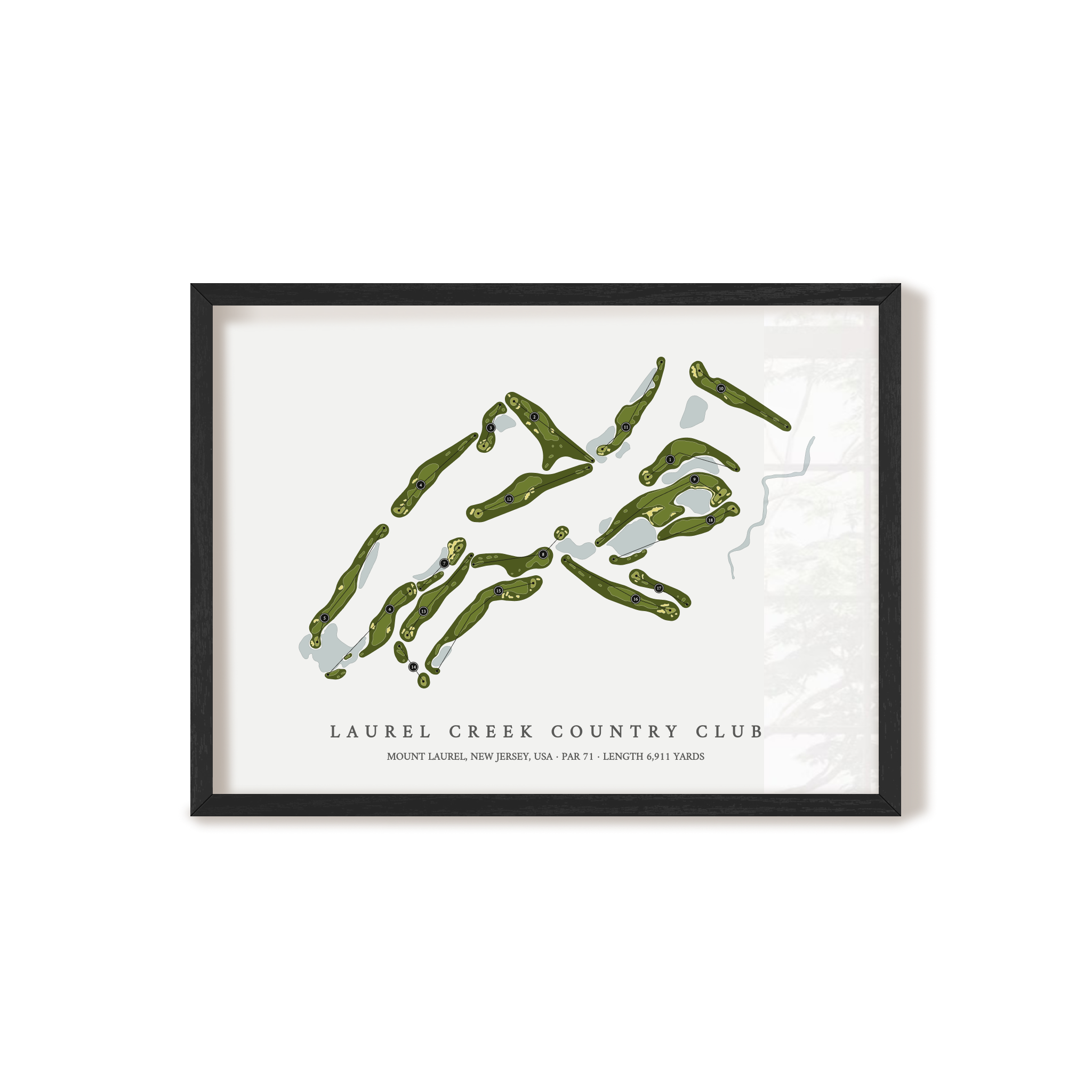 Laurel Creek Country Club | Golf Course Print | Black Frame