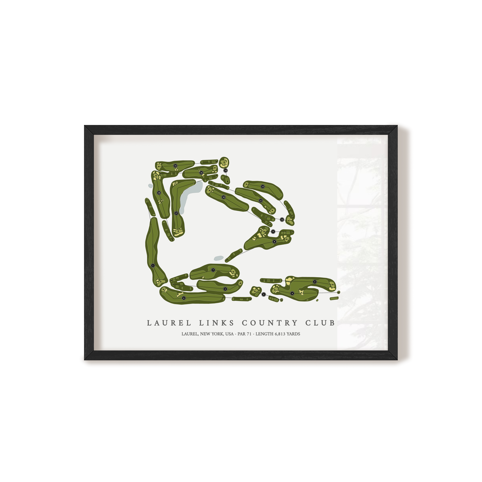 Laurel Links Country Club | Golf Course Print | Black Frame