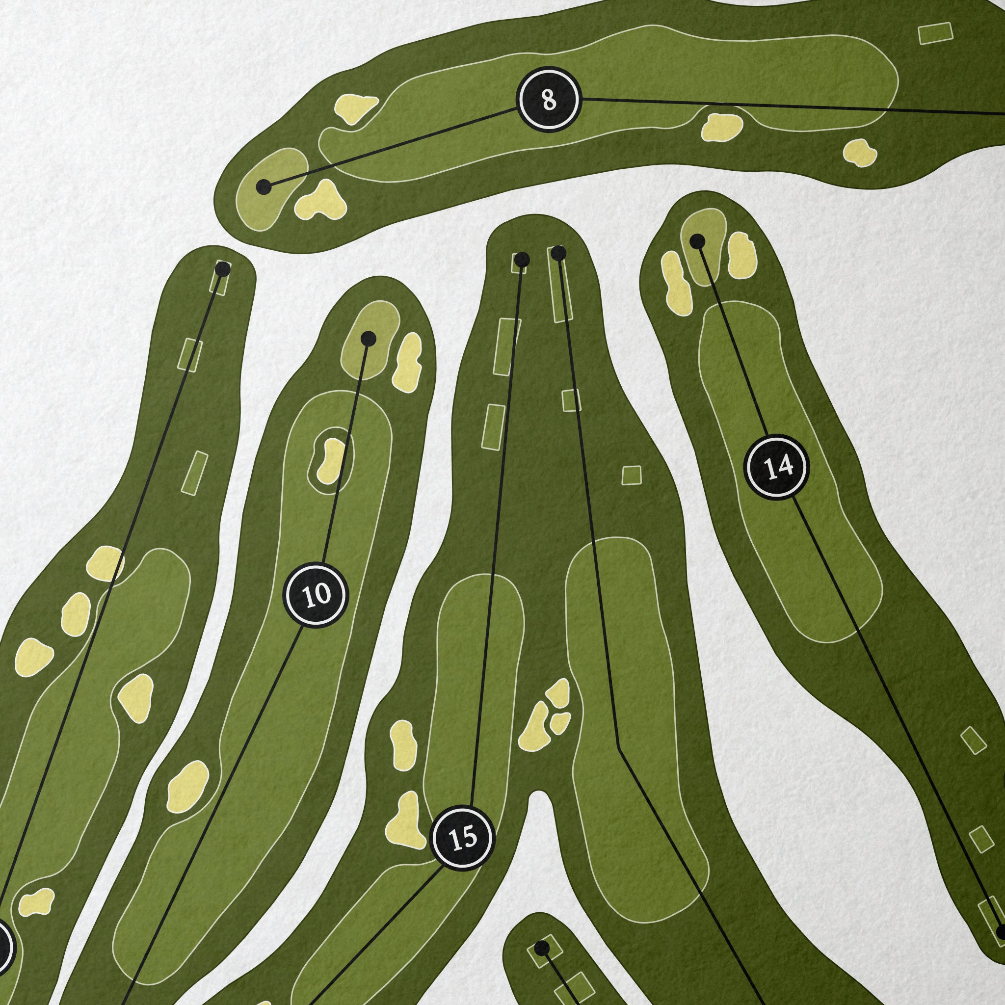 Lehigh Country Club | Golf Course Print | Close Up