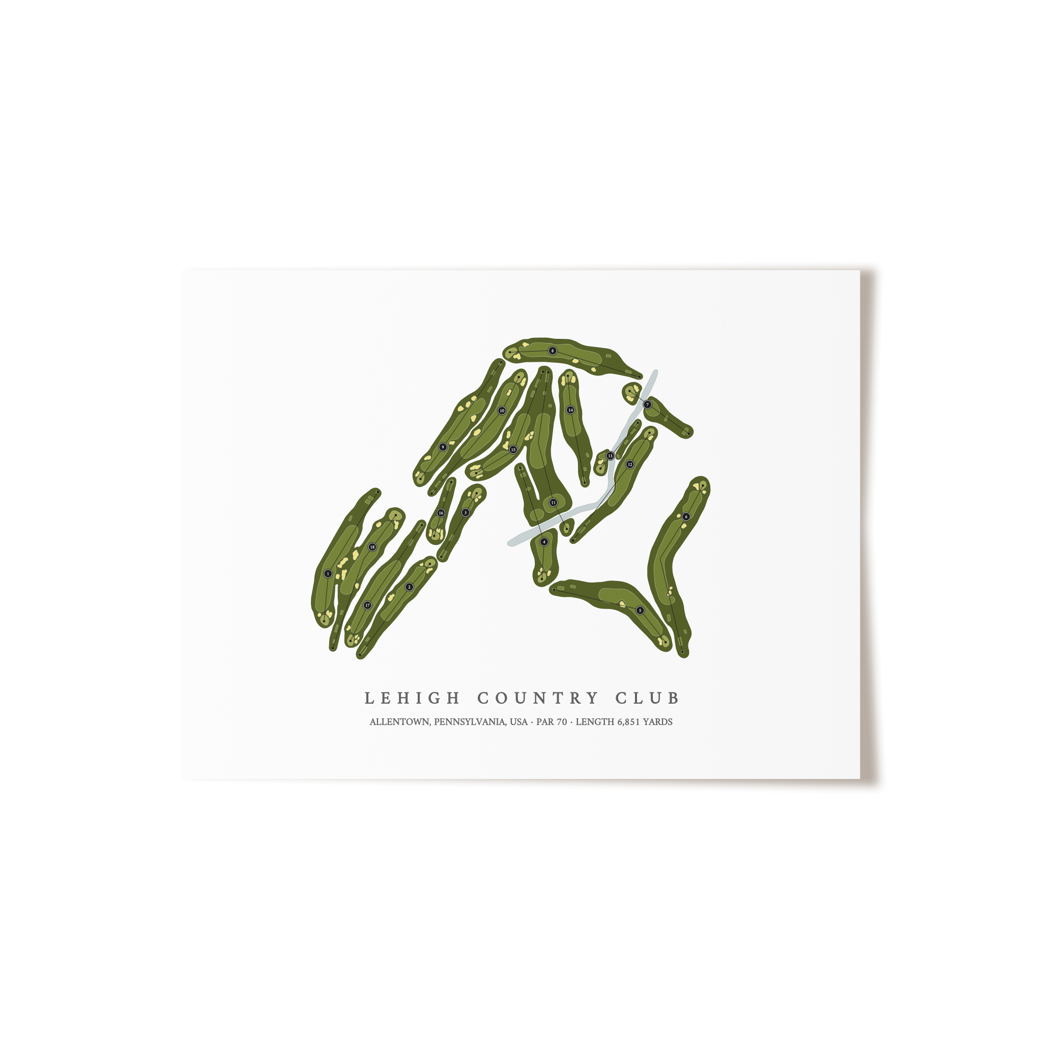 Lehigh Country Club | Golf Course Print | Unframed